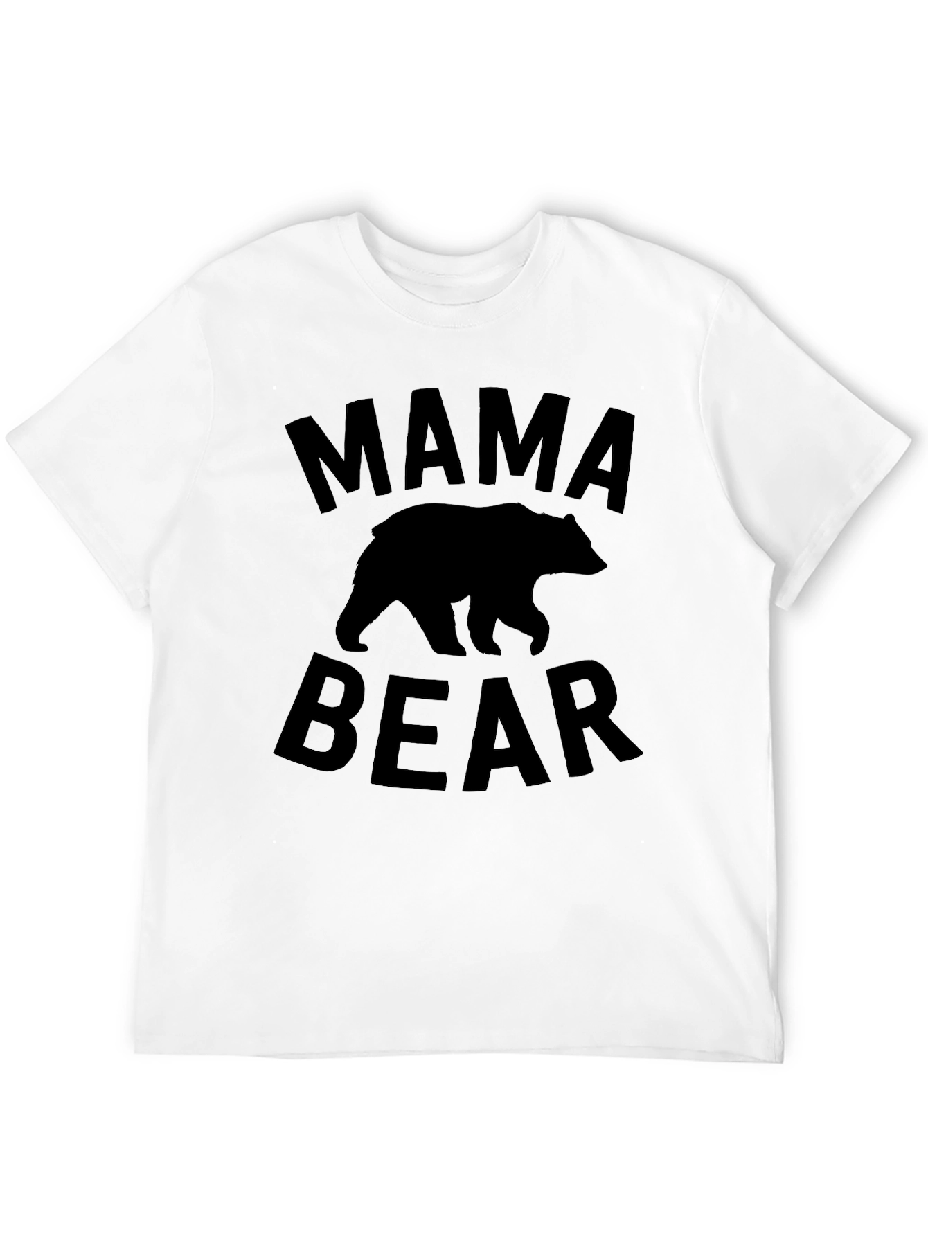 Mama Bear Graphic T-Shirt - Black Crew Neck Tee