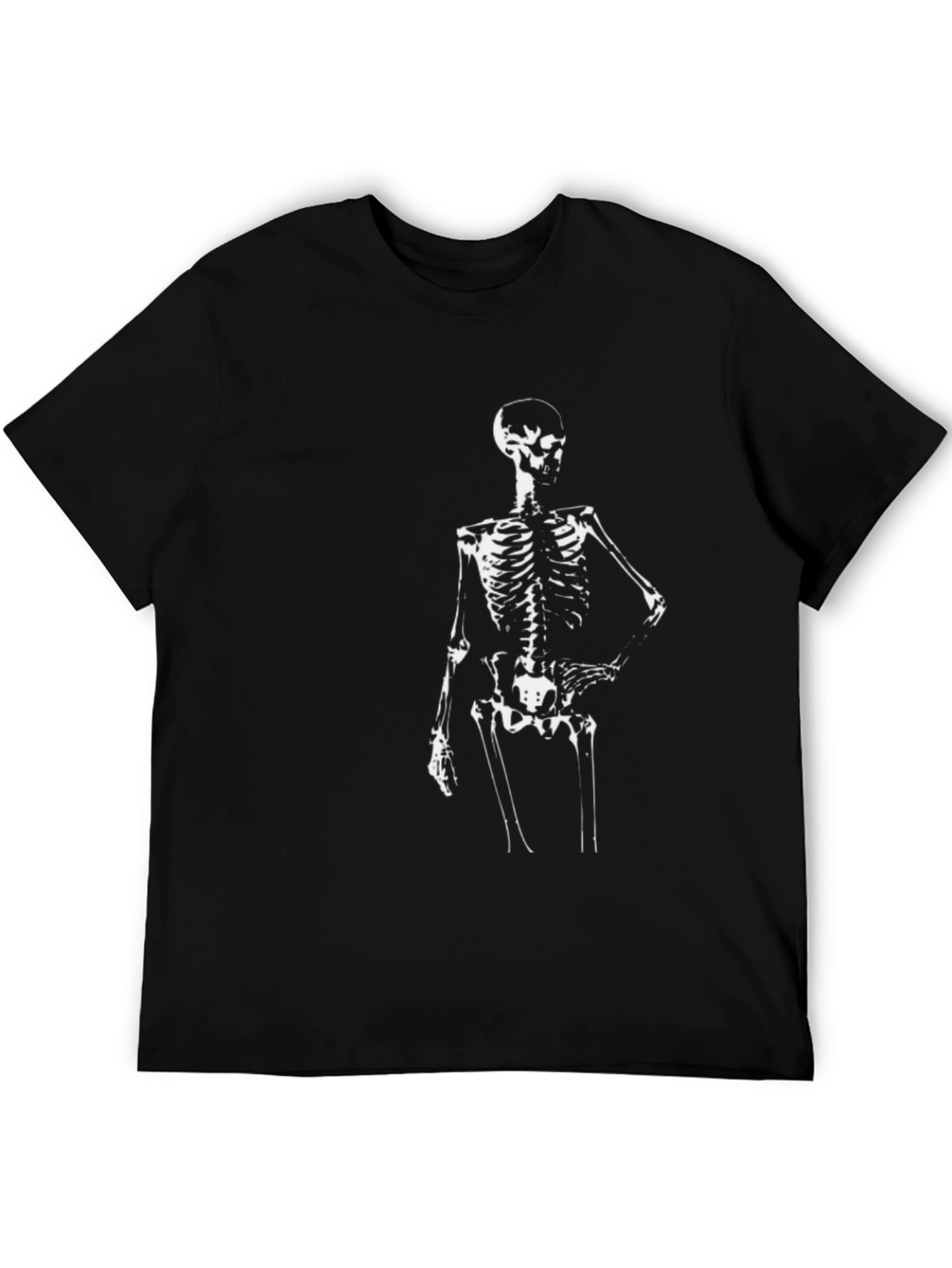 Skeleton Graphic Print T-Shirt - Black