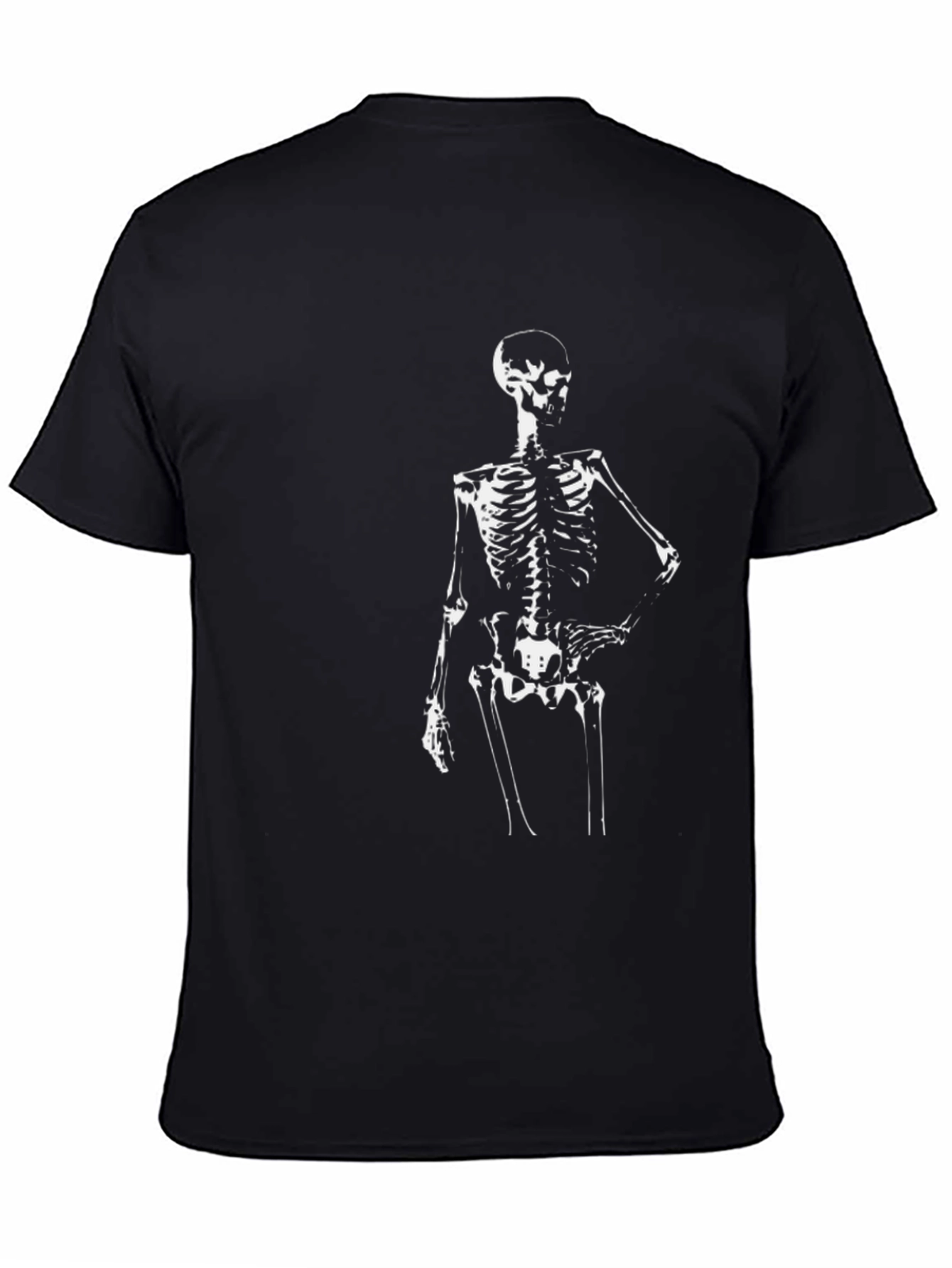 Skeleton Graphic Print T-Shirt - Black