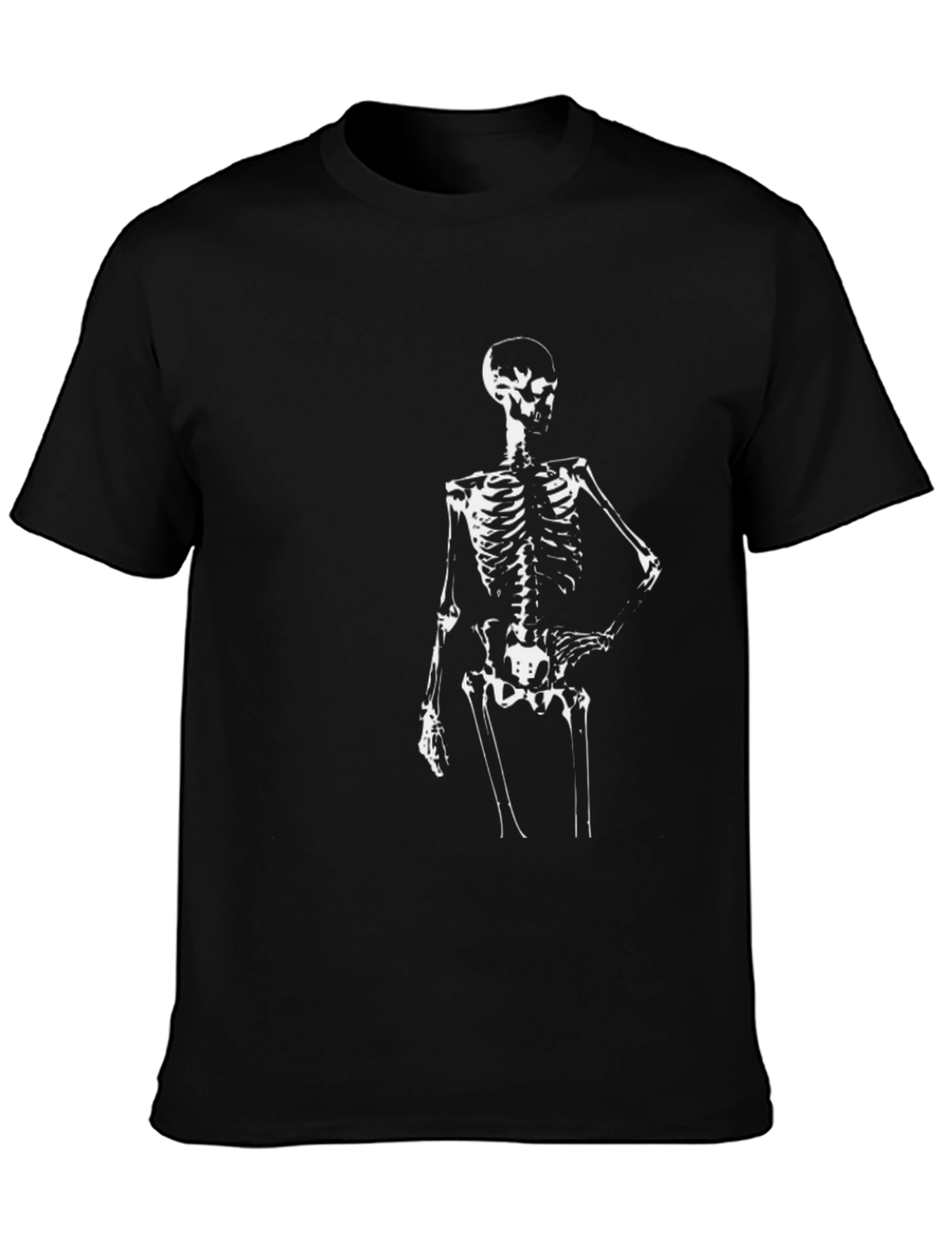 Skeleton Graphic Print T-Shirt - Black