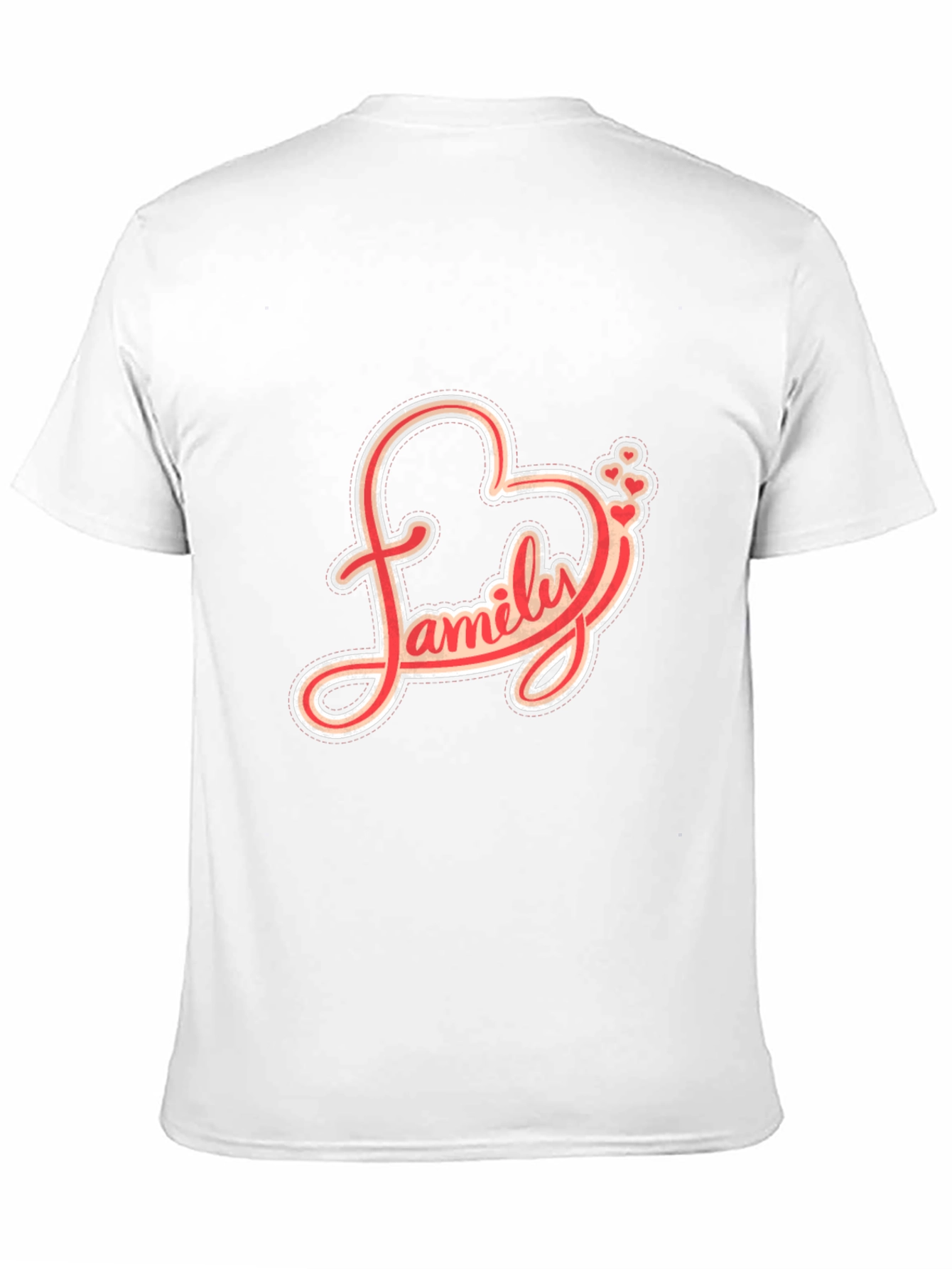 Family Love Heart Graphic Black T-Shirt