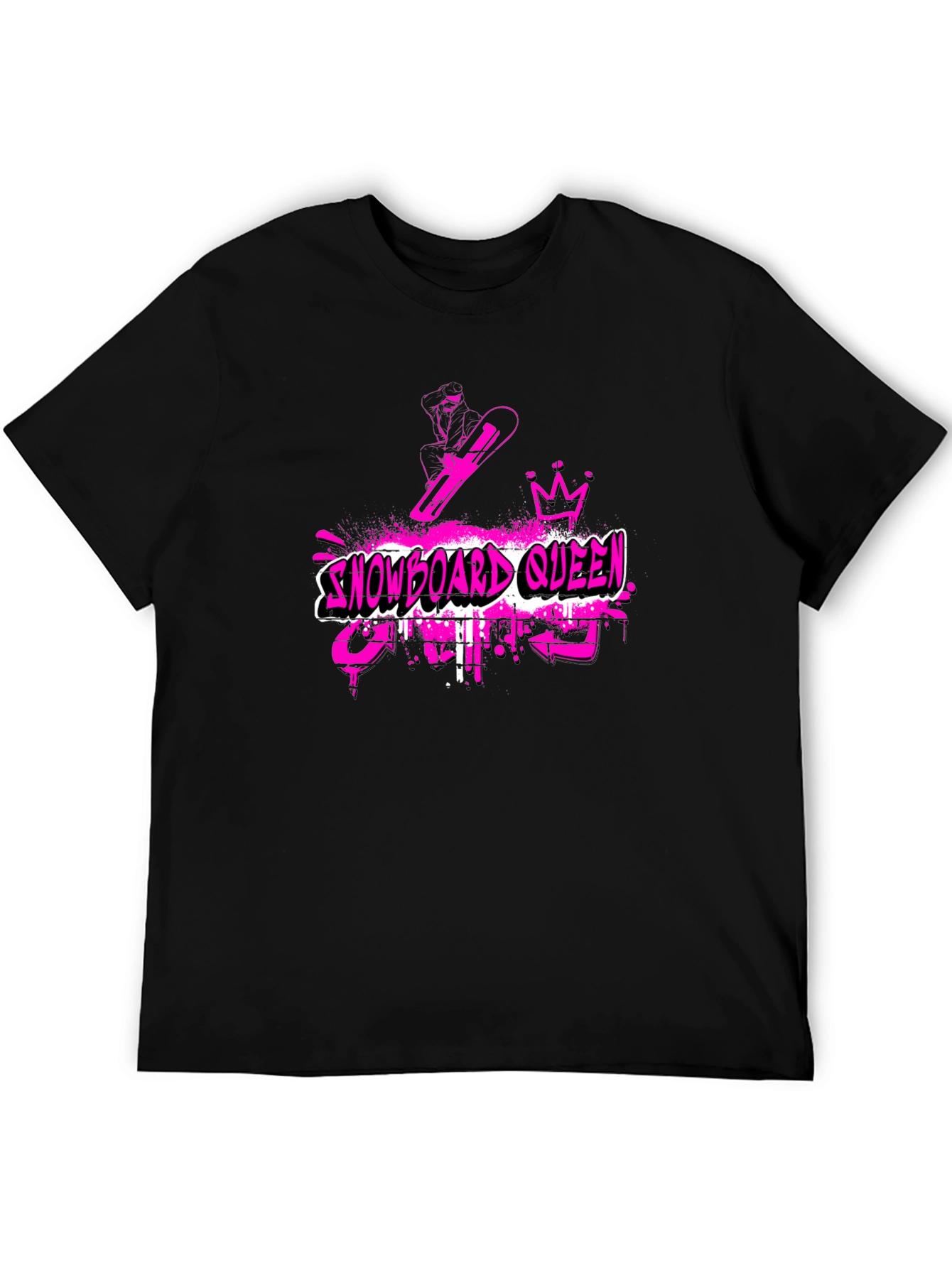 Snowboard Queen Black T-Shirt