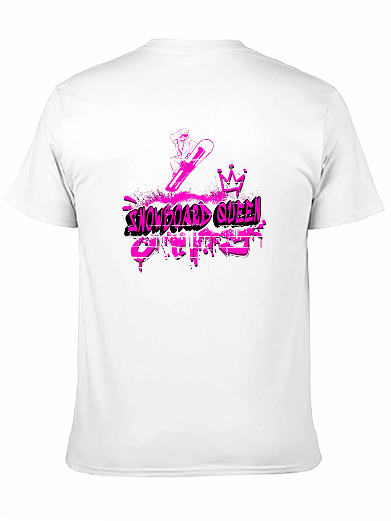 Snowboard Queen Black T-Shirt