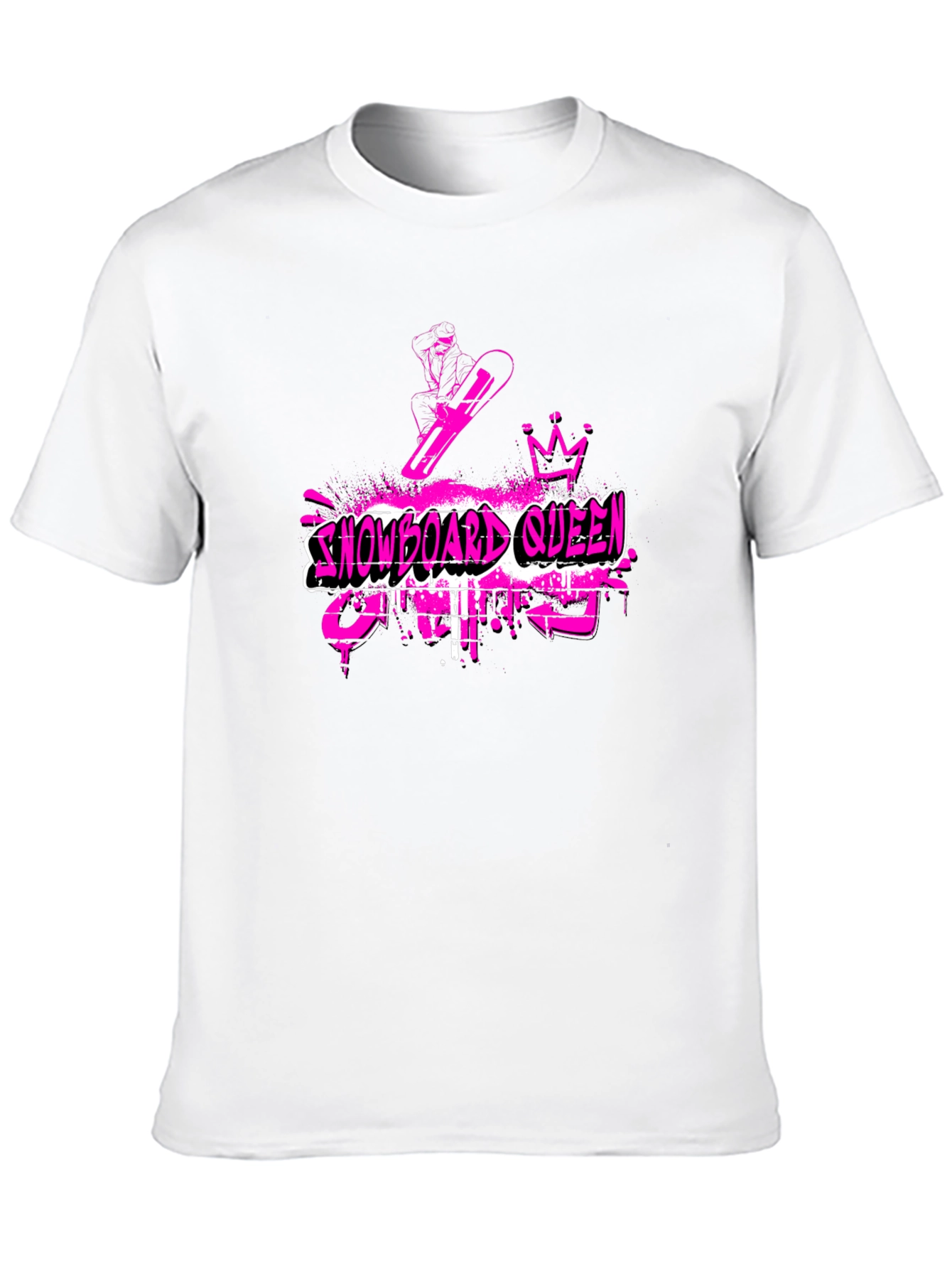 Snowboard Queen Black T-Shirt