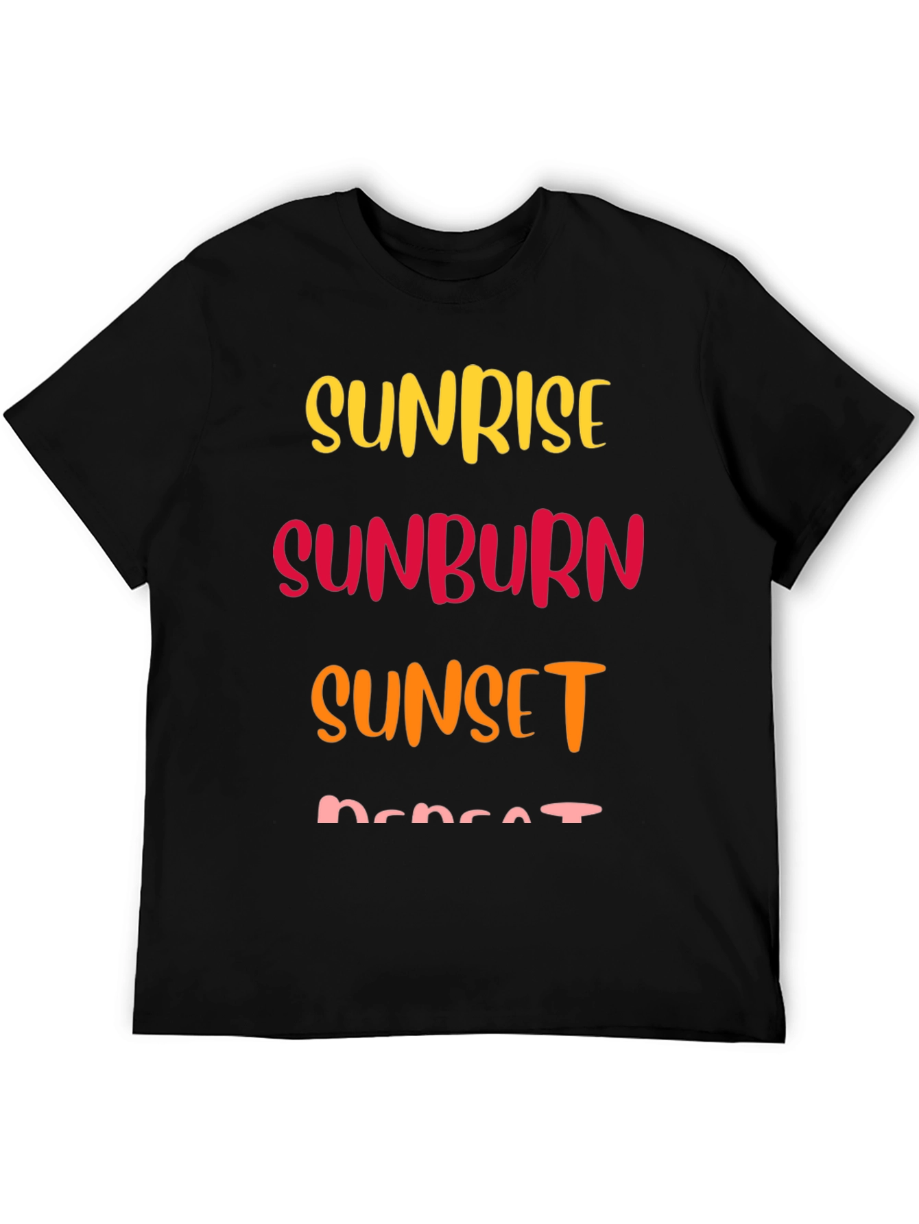 Sunrise Sunburn Sunset Repeat Graphic T-Shirt