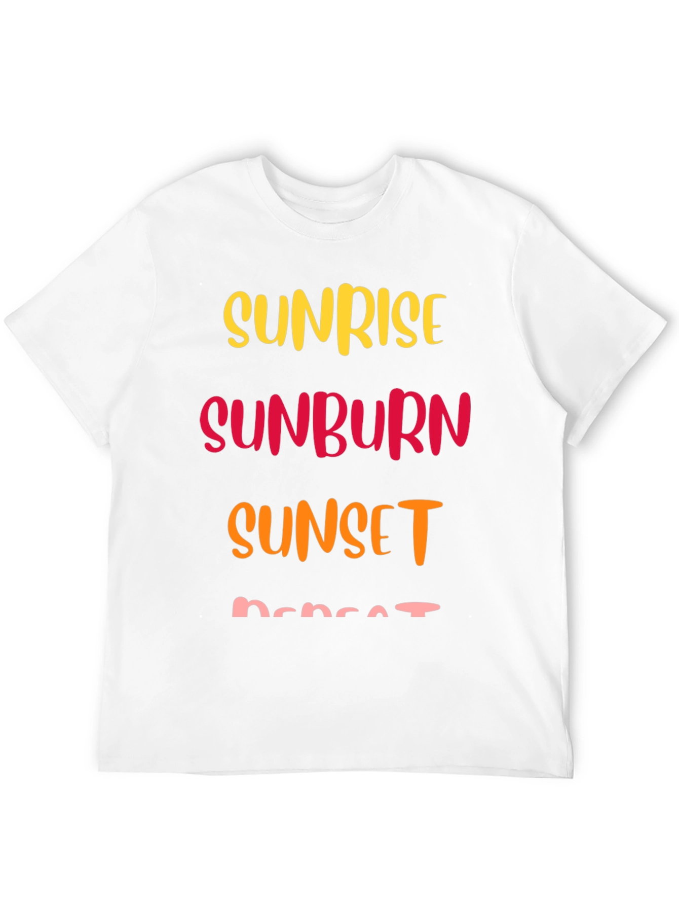 Sunrise Sunburn Sunset Repeat Graphic T-Shirt