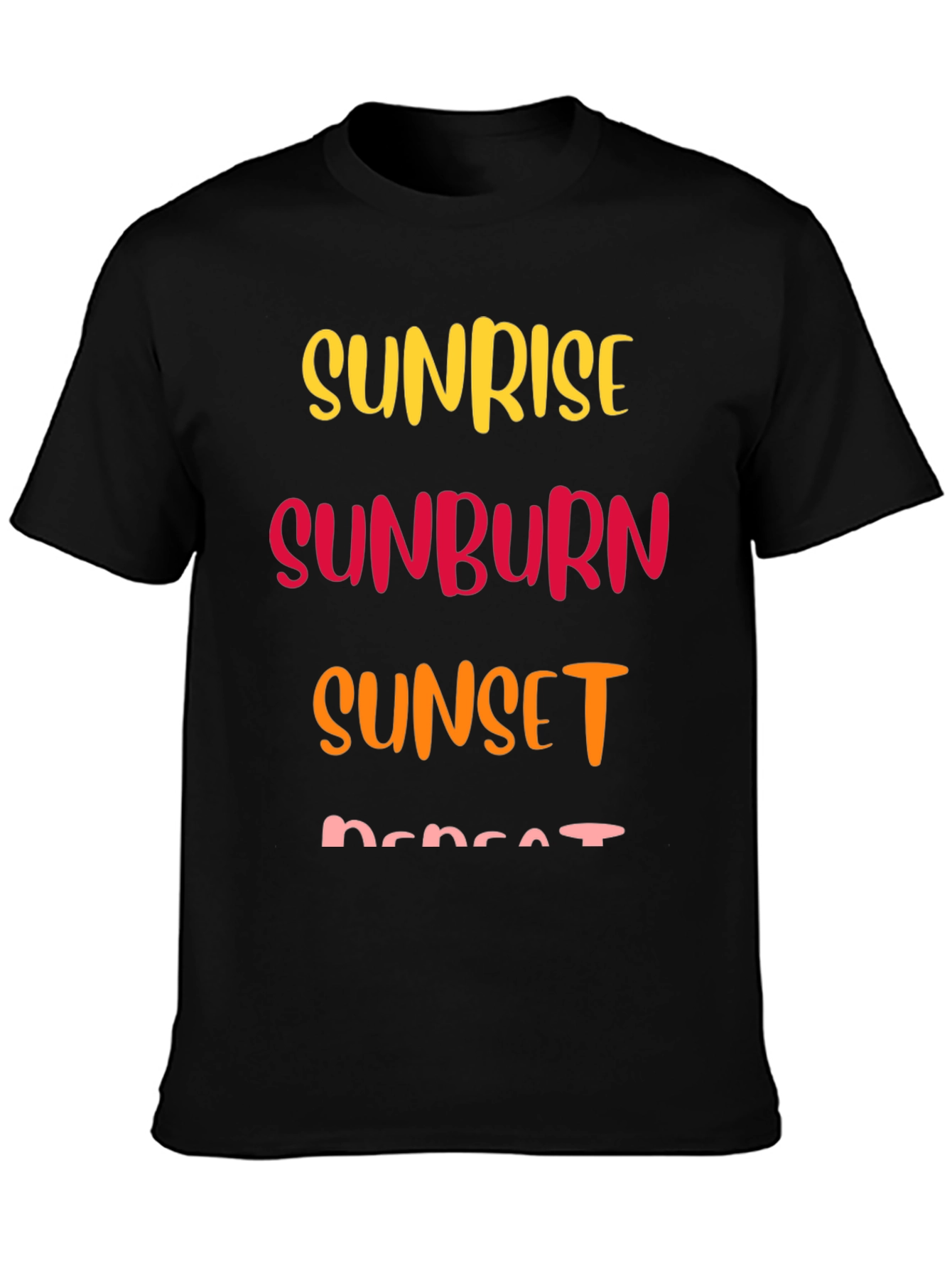 Sunrise Sunburn Sunset Repeat Graphic T-Shirt