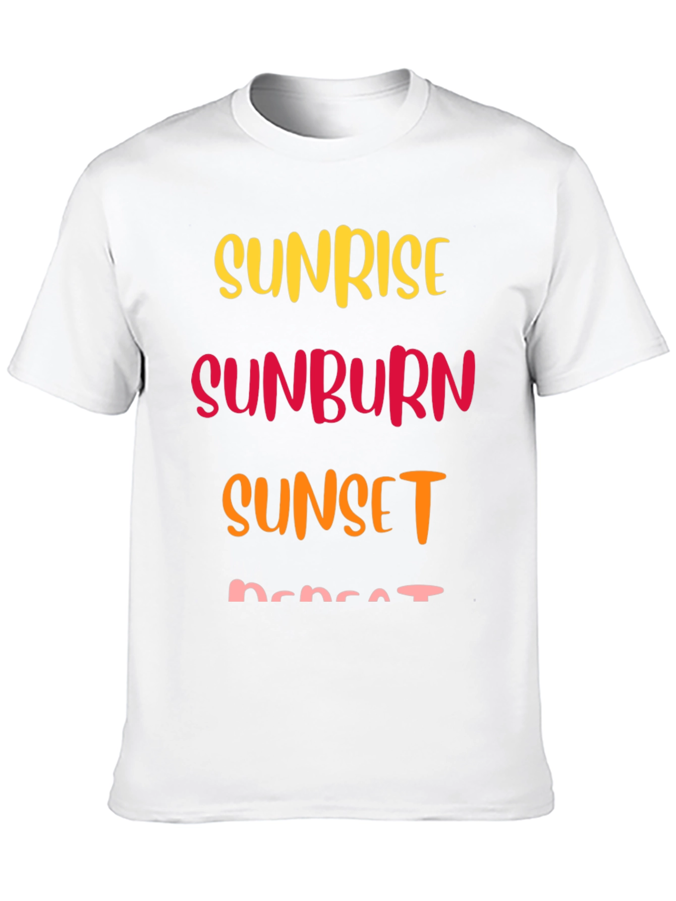 Sunrise Sunburn Sunset Repeat Graphic T-Shirt