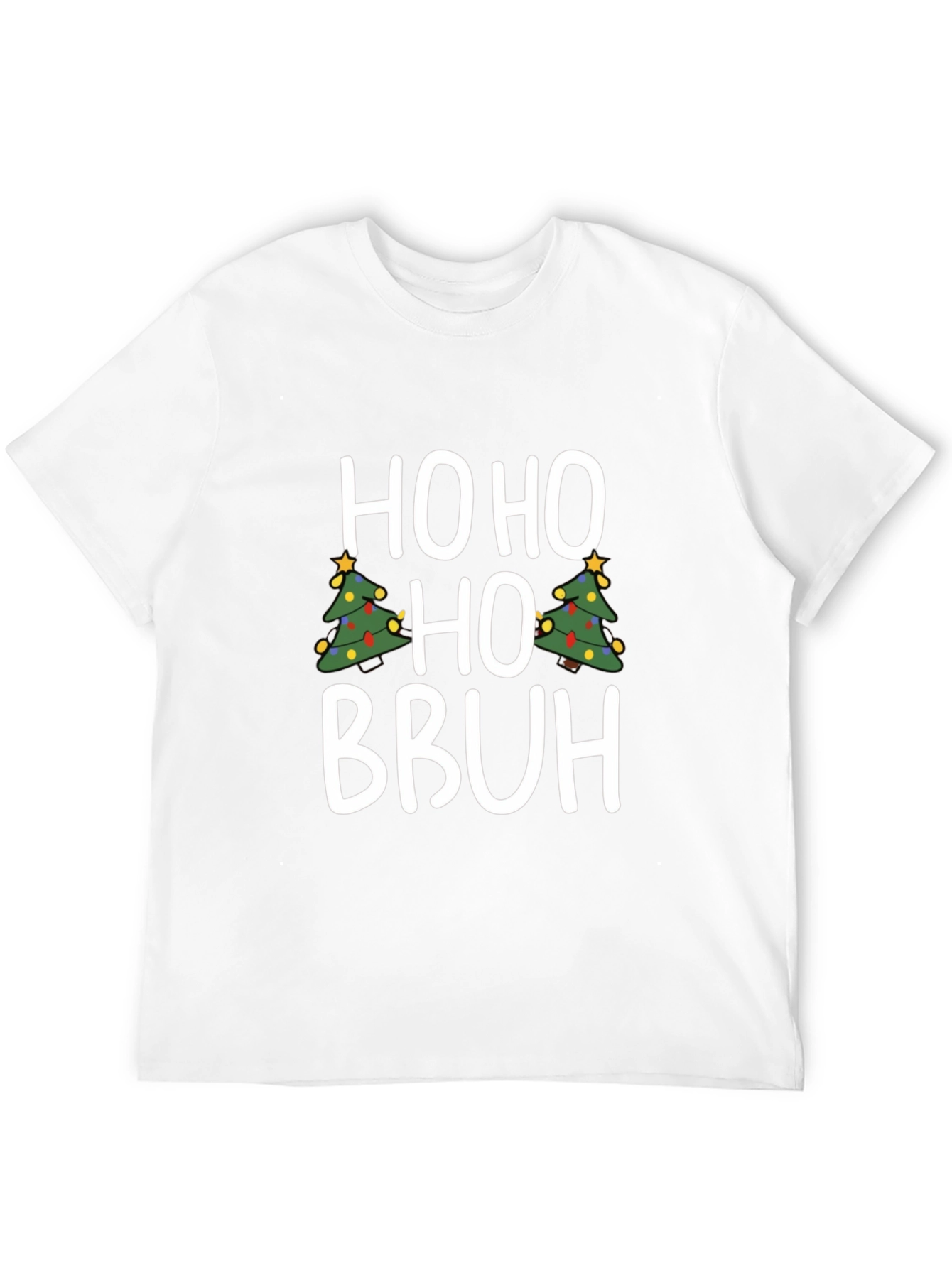 Ho Ho Ho Bruh Christmas Tree Graphic Tee