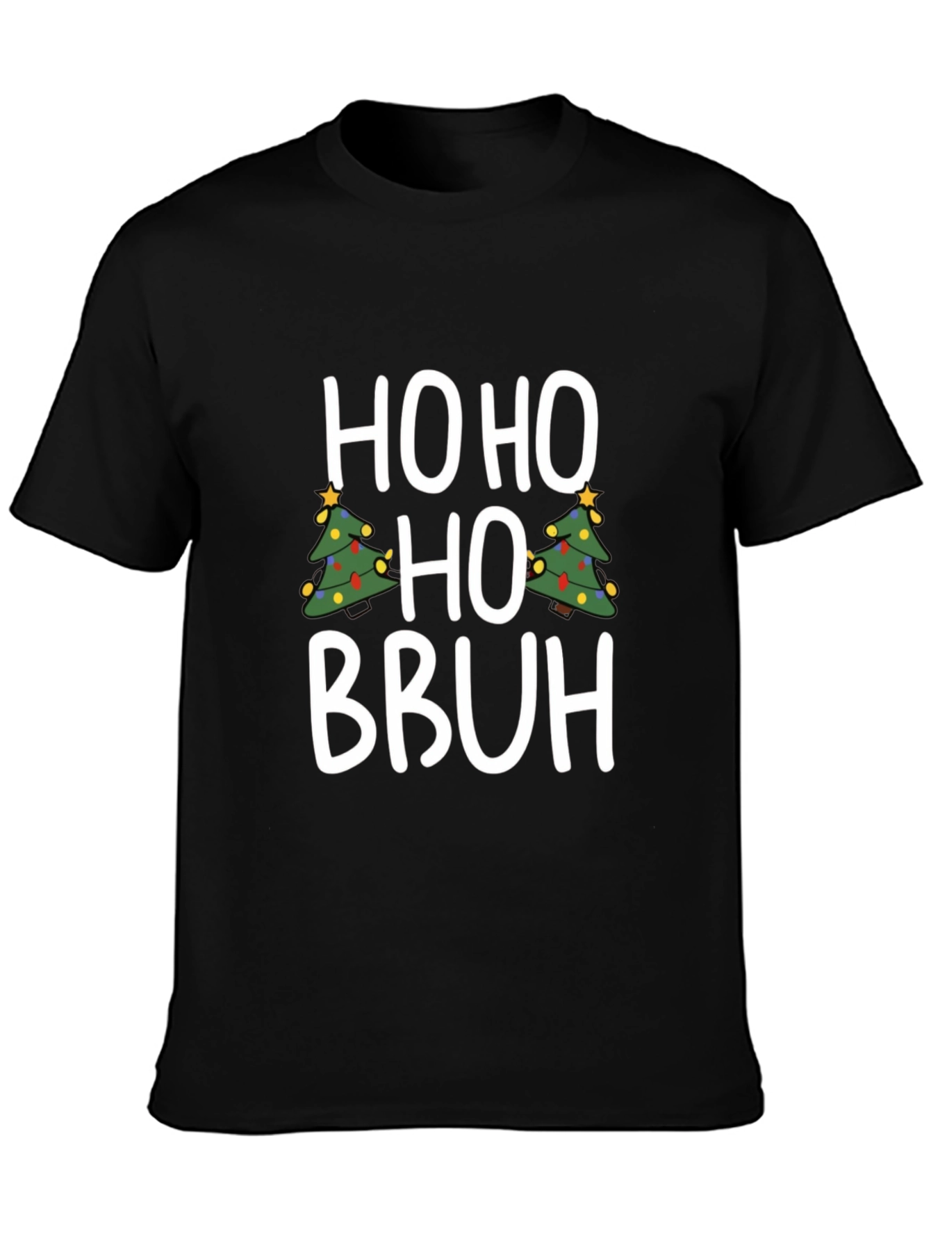 Ho Ho Ho Bruh Christmas Tree Graphic Tee