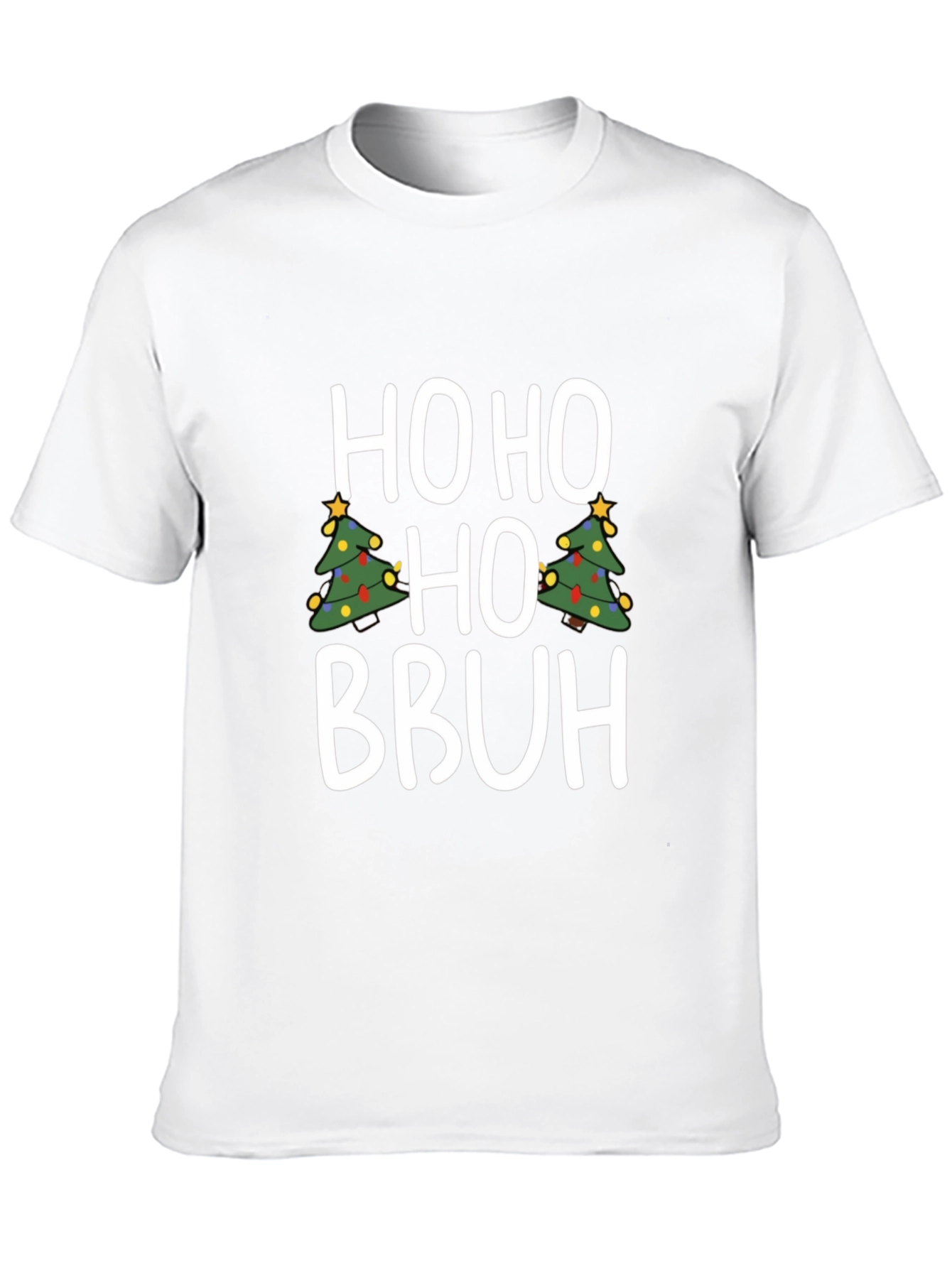 Ho Ho Ho Bruh Christmas Tree Graphic Tee