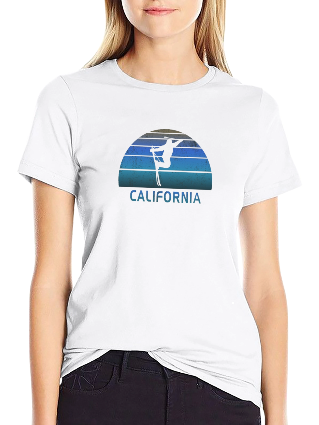California Skiing Sunset T-Shirt