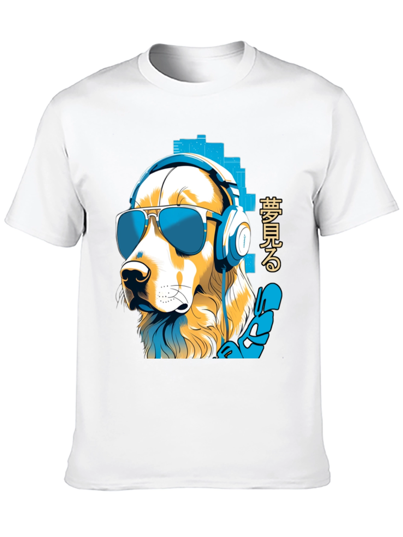 Dog with Headphones Graphic Tee