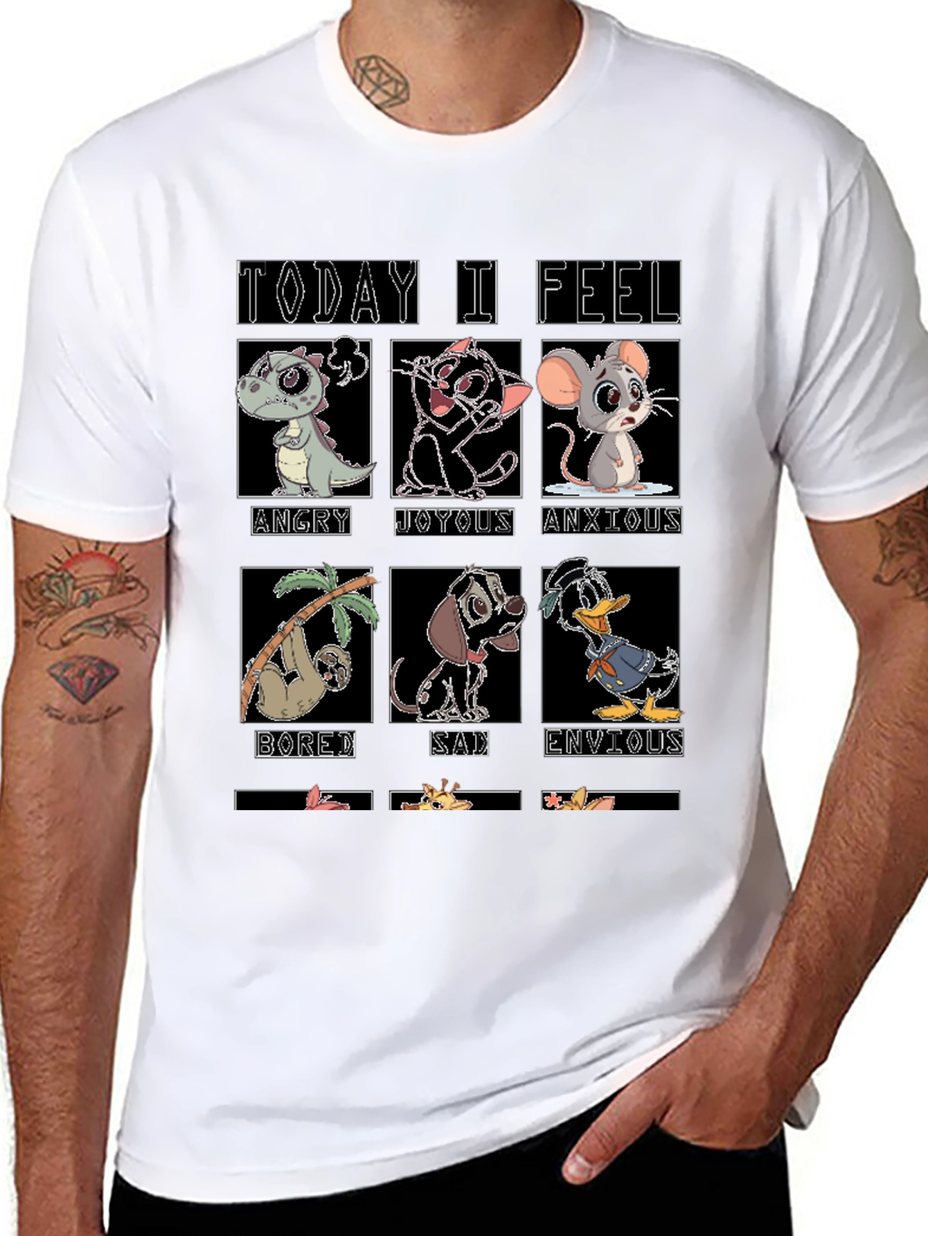 Today I Feel Cartoon Emotion T-Shirt