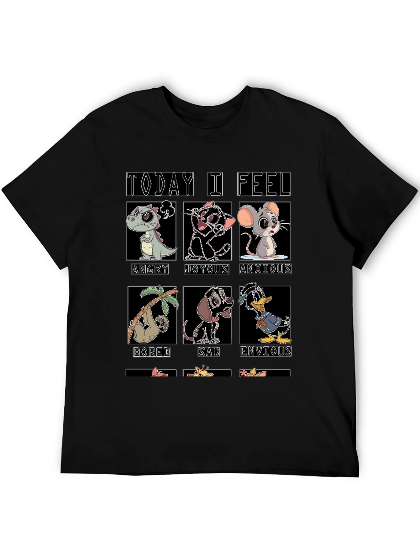 Today I Feel Cartoon Emotion T-Shirt