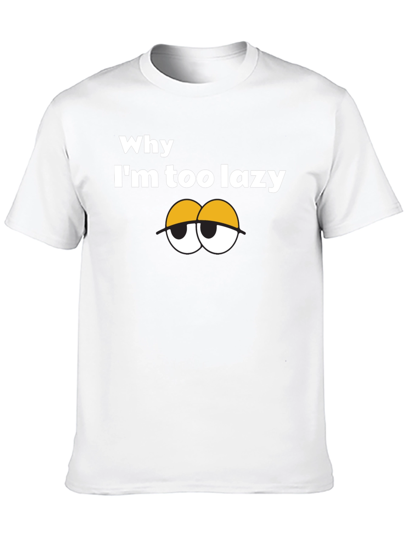 Lazy Eyes Graphic Tee - Black Cotton T-Shirt