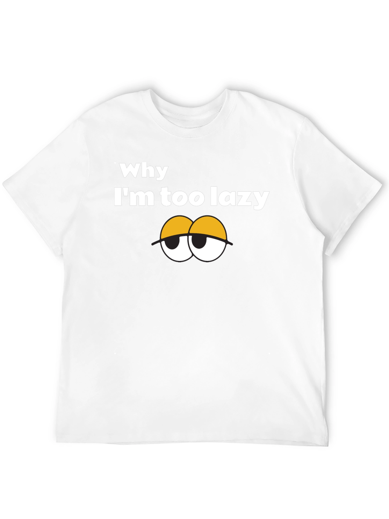 Lazy Eyes Graphic Tee - Black Cotton T-Shirt