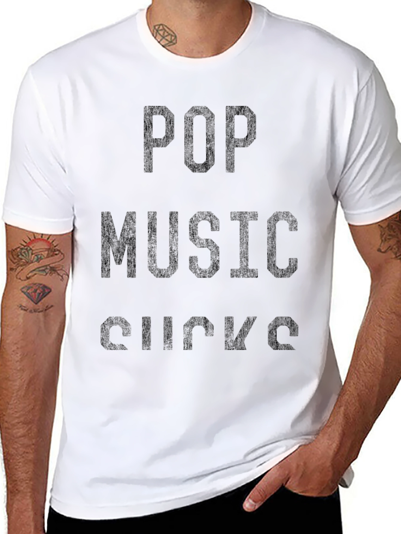 Pop Music Sucks Graphic Tee