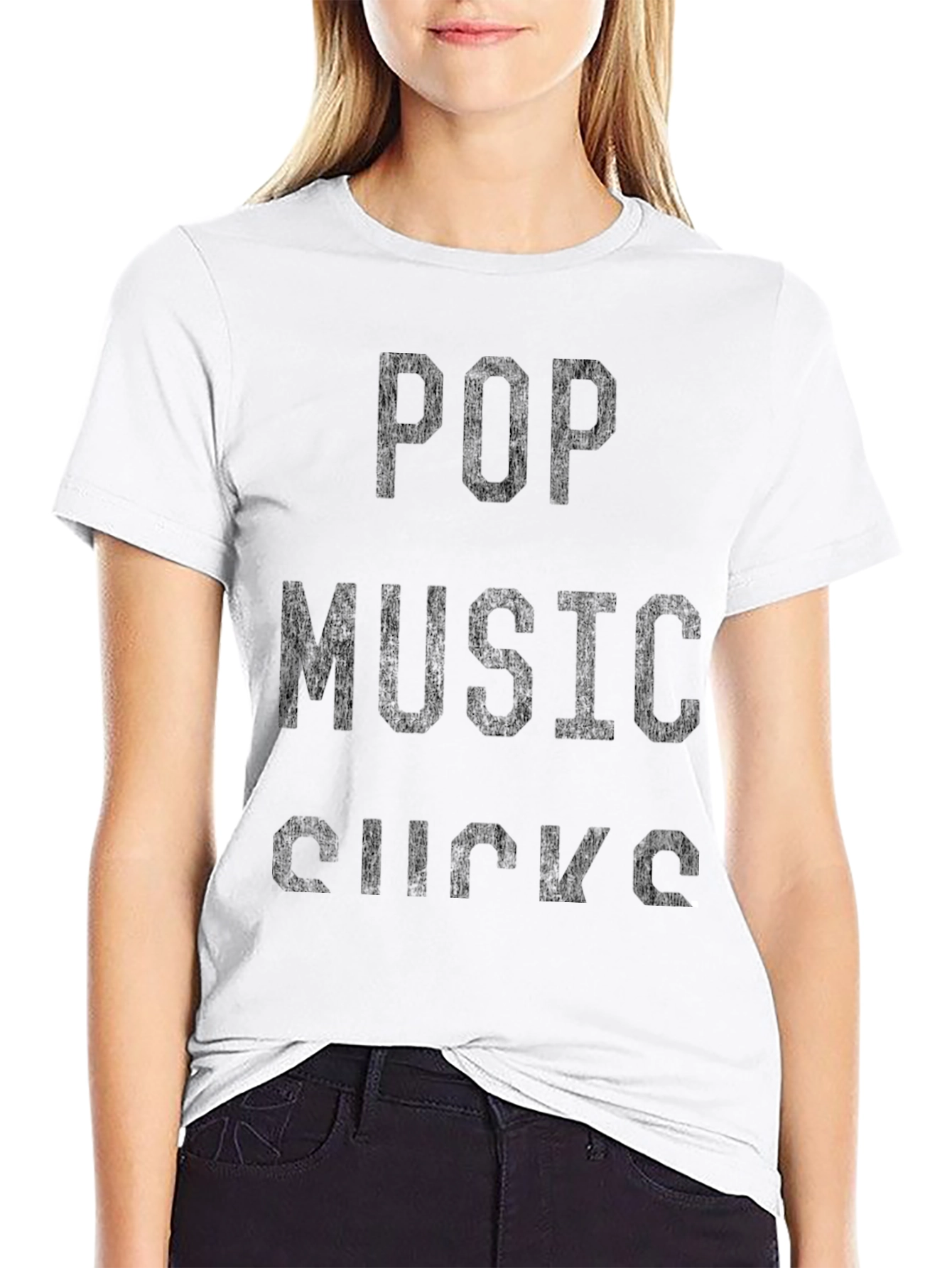 Pop Music Sucks Graphic Tee