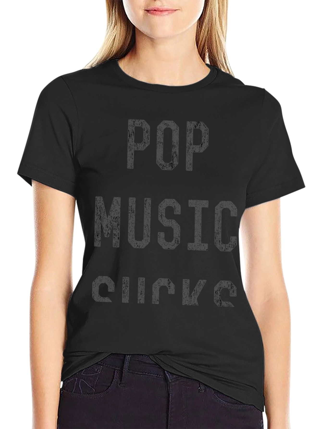 Pop Music Sucks Graphic Tee