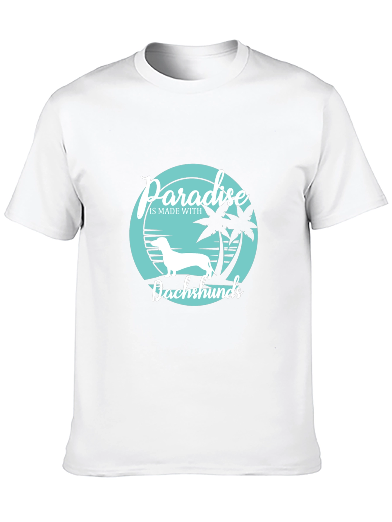 Paradise Dachshunds Graphic T-Shirt Black