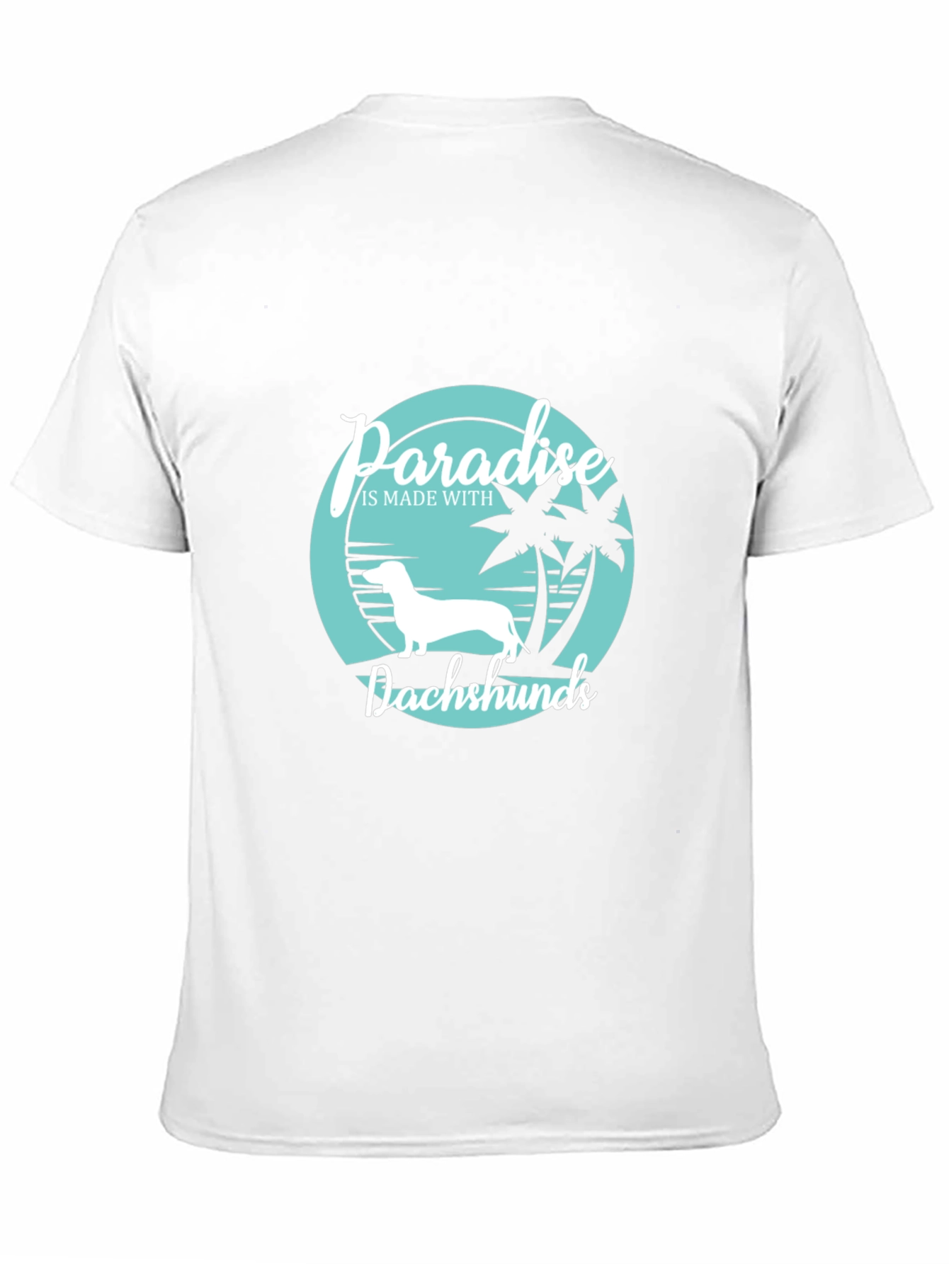Paradise Dachshunds Graphic T-Shirt Black