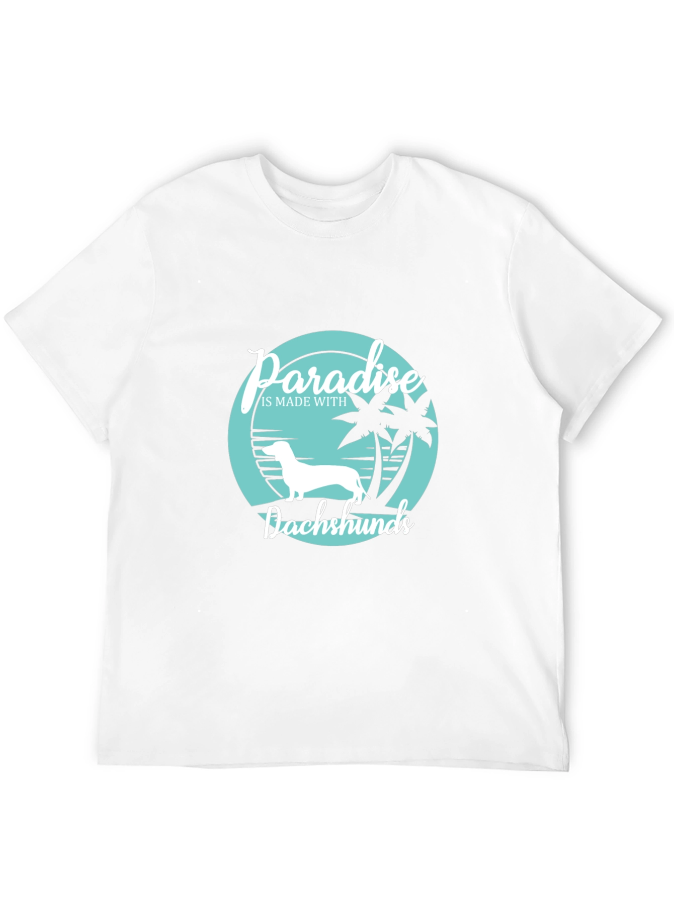 Paradise Dachshunds Graphic T-Shirt Black