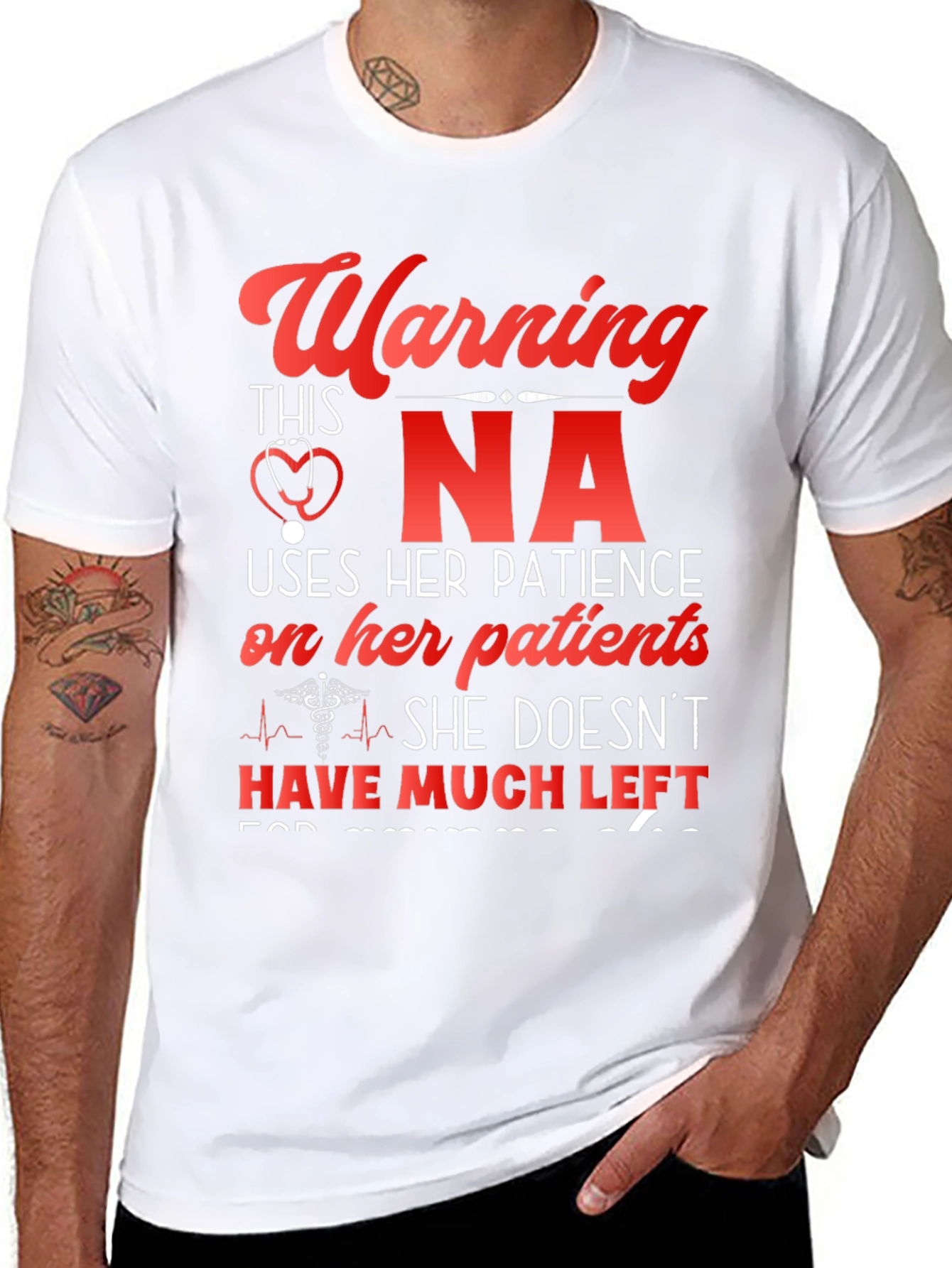 Warning NA T-Shirt - Nurse Assistant Novelty Tee