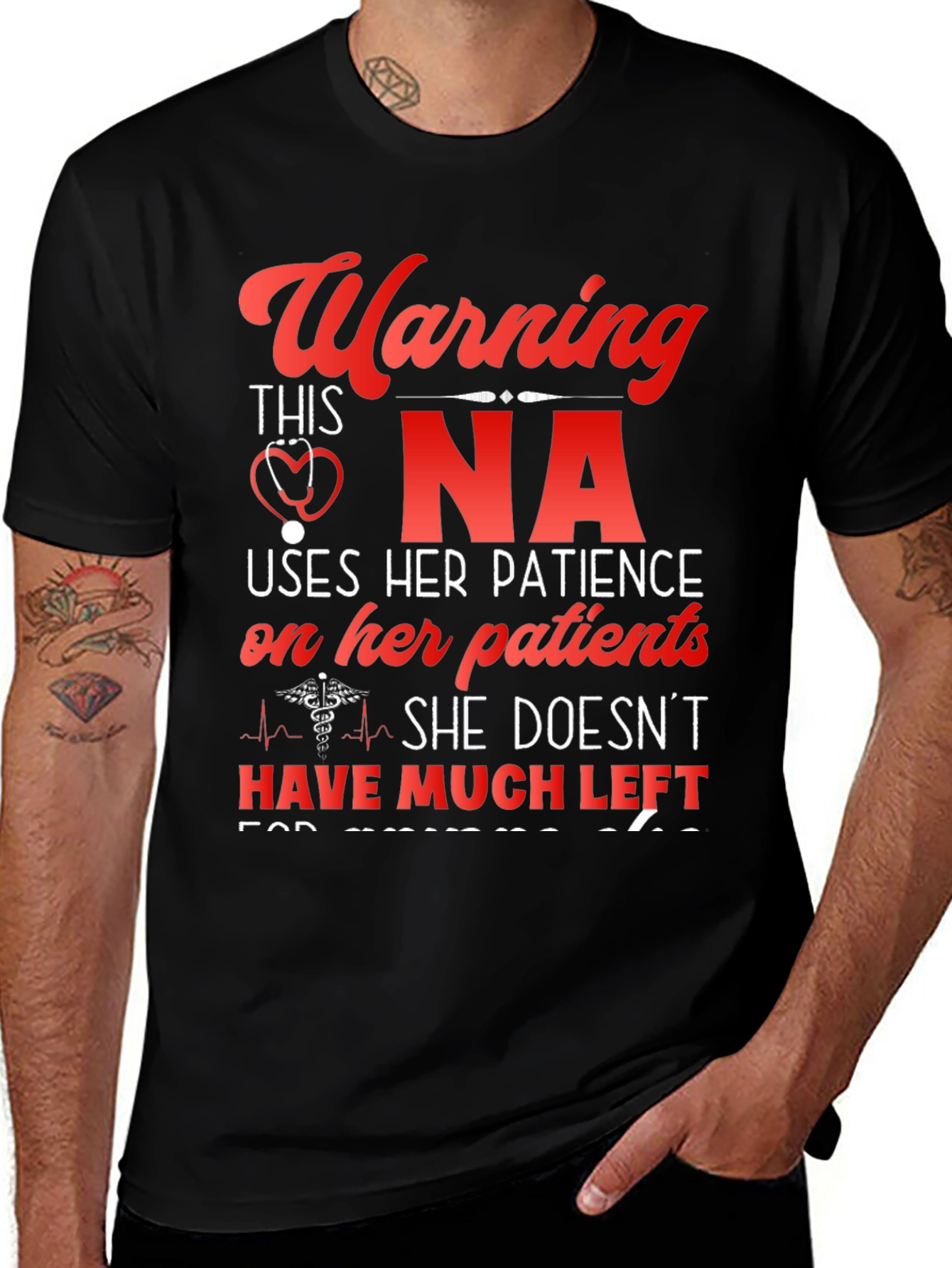 Warning NA T-Shirt - Nurse Assistant Novelty Tee