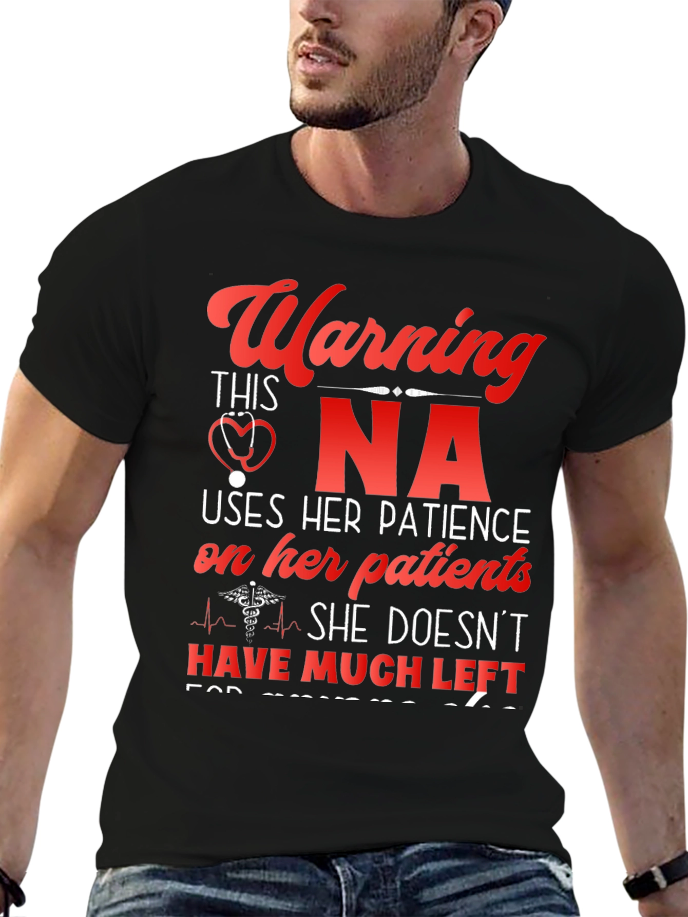 Warning NA T-Shirt - Nurse Assistant Novelty Tee