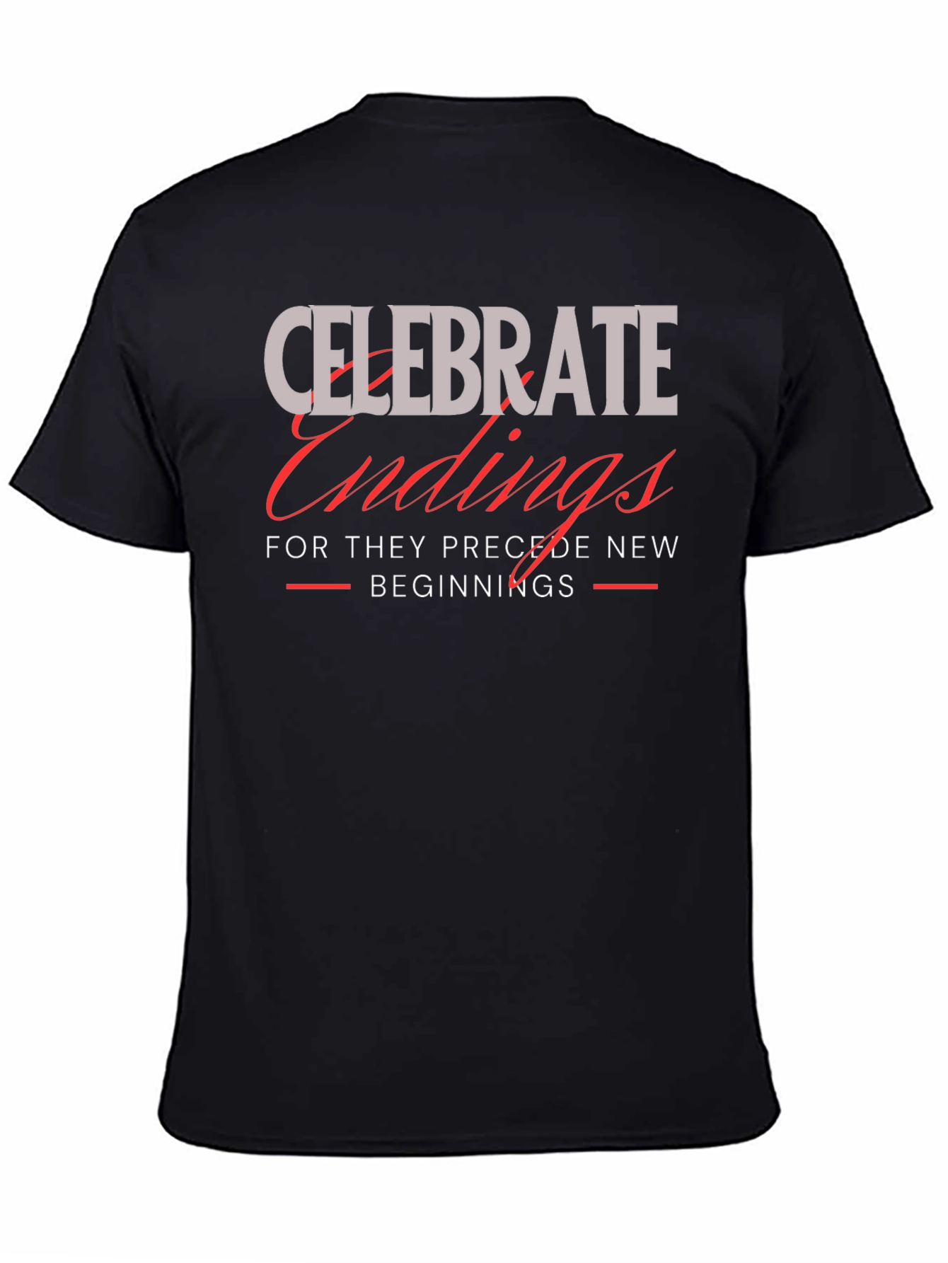 Celebrate Endings Graphic Tee - Black
