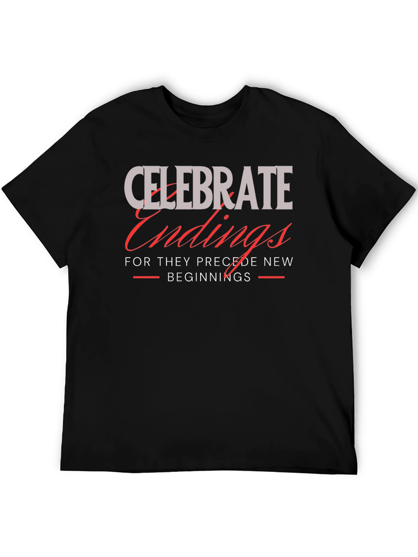 Celebrate Endings Graphic Tee - Black