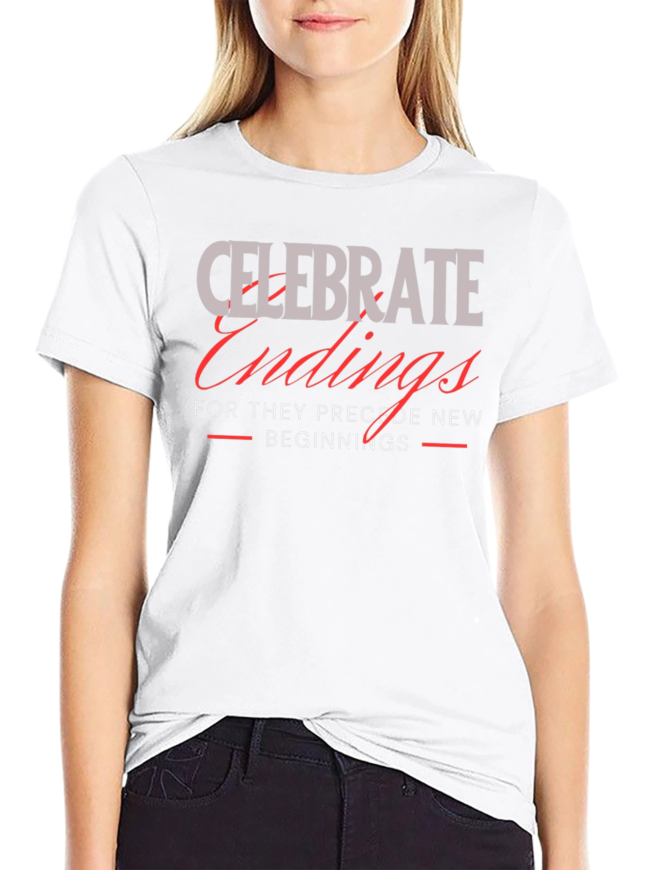 Celebrate Endings Graphic Tee - Black