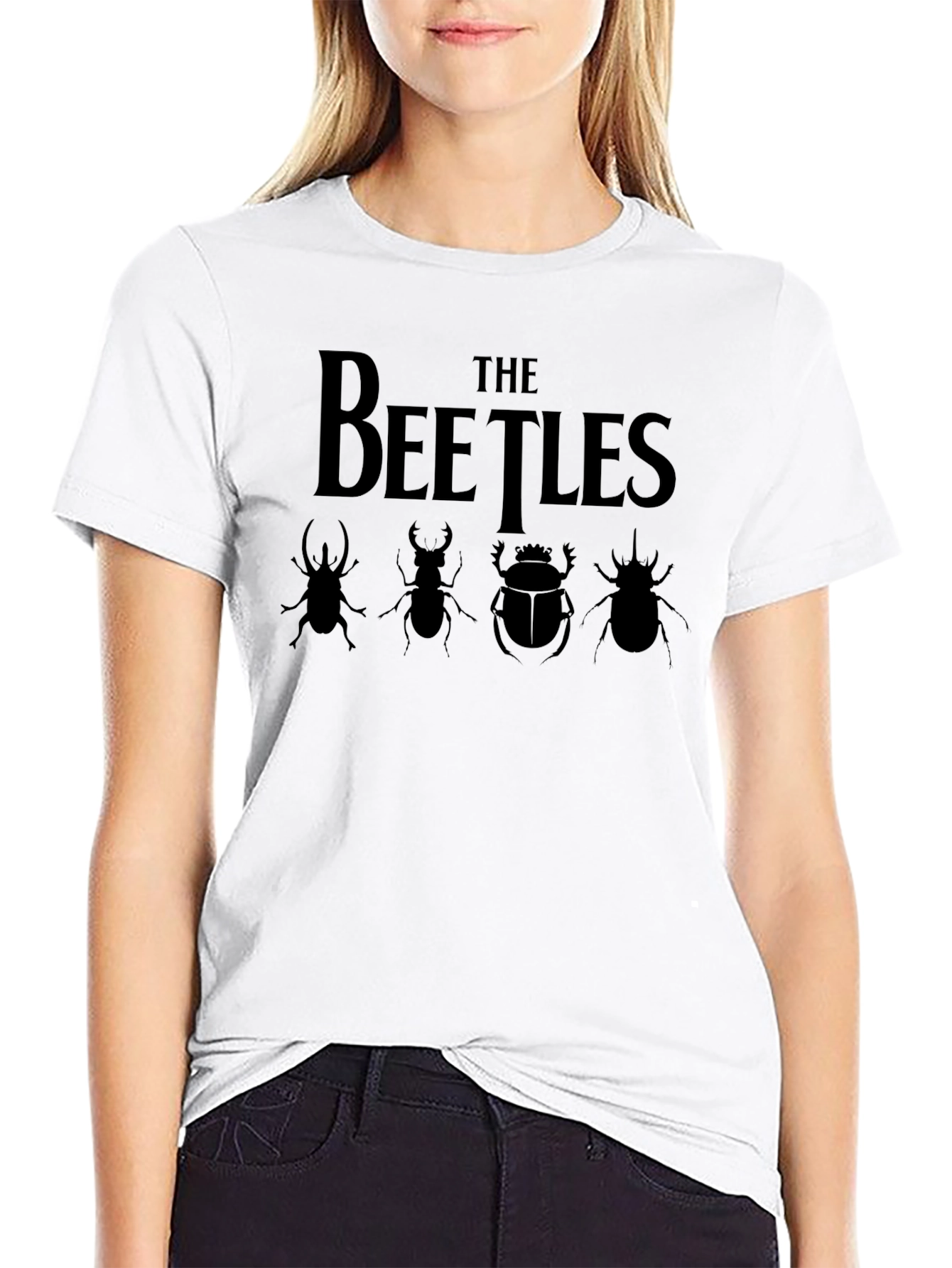 The Beetles T-Shirt - Band Tee with Beetle Silhouettes