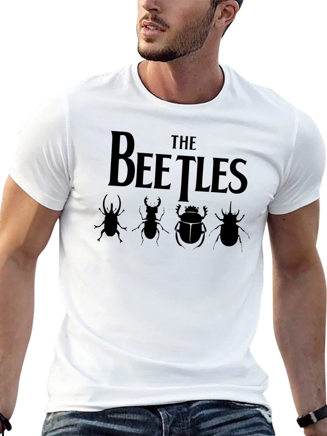 The Beetles T-Shirt - Band Tee with Beetle Silhouettes