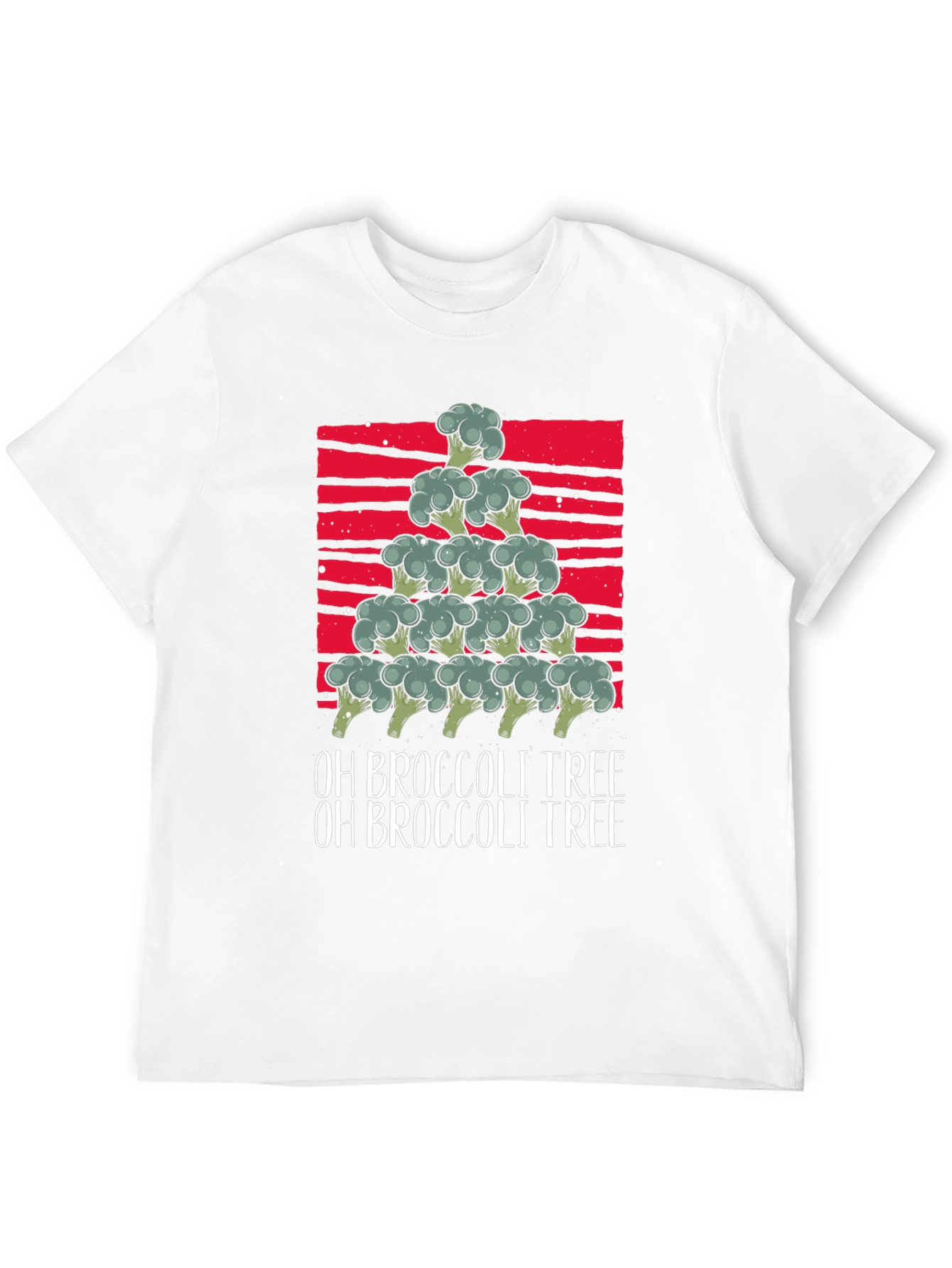 Oh Broccoli Tree Funny Christmas T-Shirt
