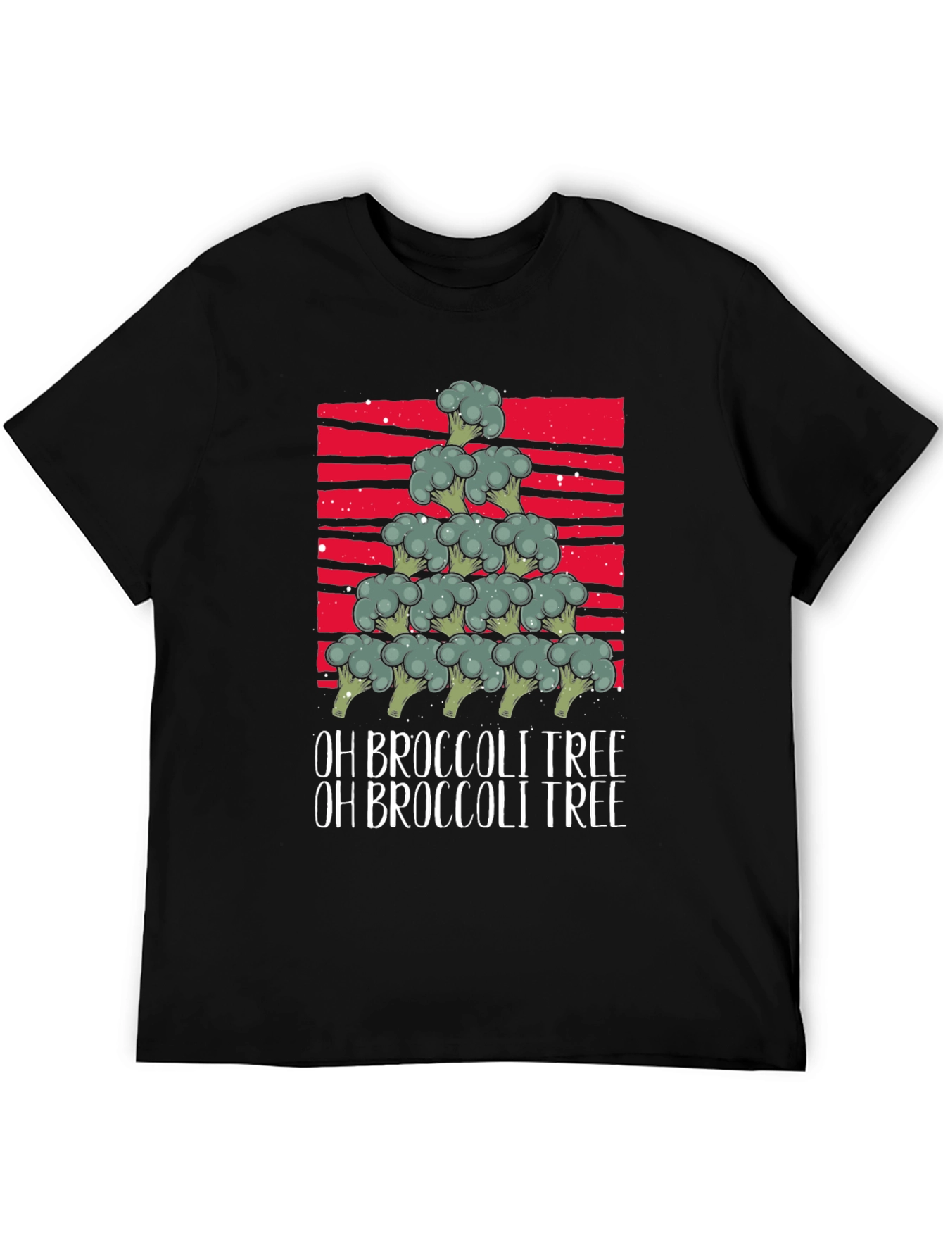Oh Broccoli Tree Funny Christmas T-Shirt