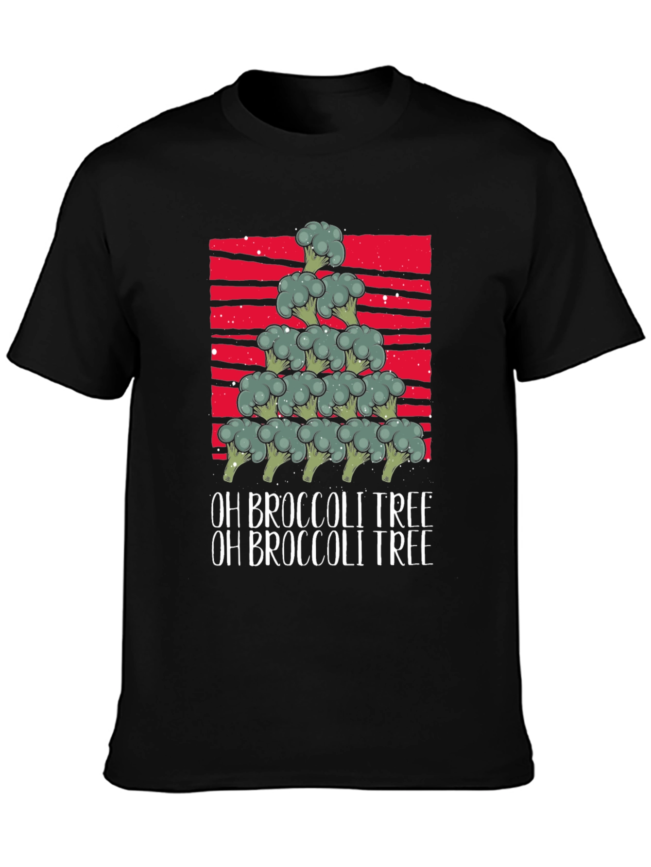 Oh Broccoli Tree Funny Christmas T-Shirt
