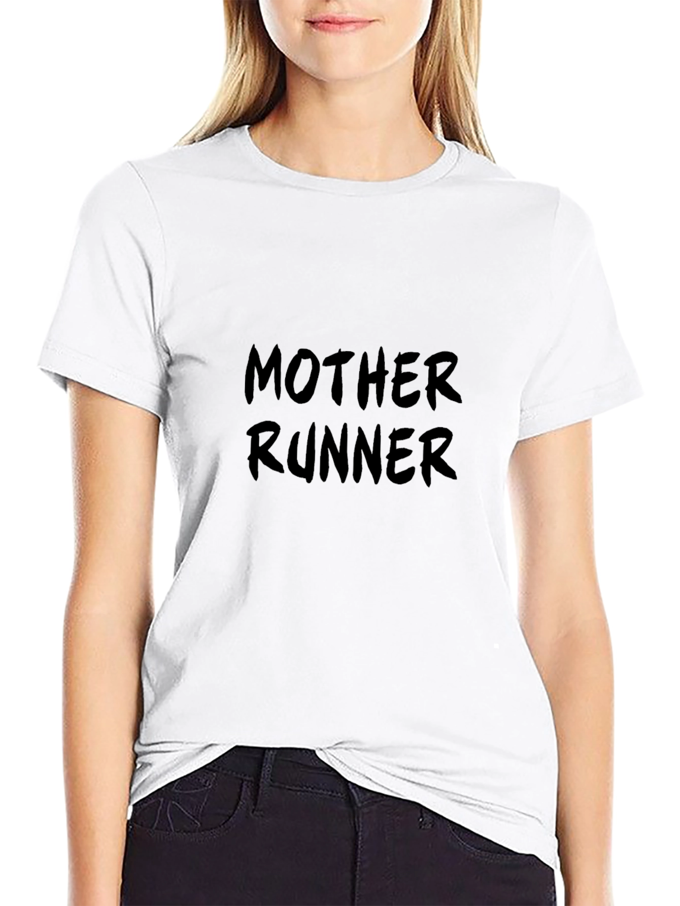 Mother Runner Graphic Tee - Black Casual Shirt