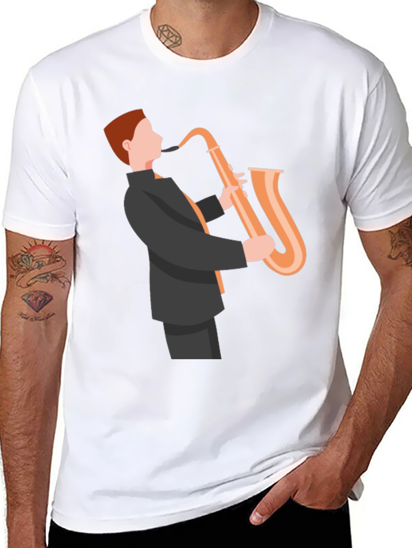 Saxophone Player Graphic T-Shirt