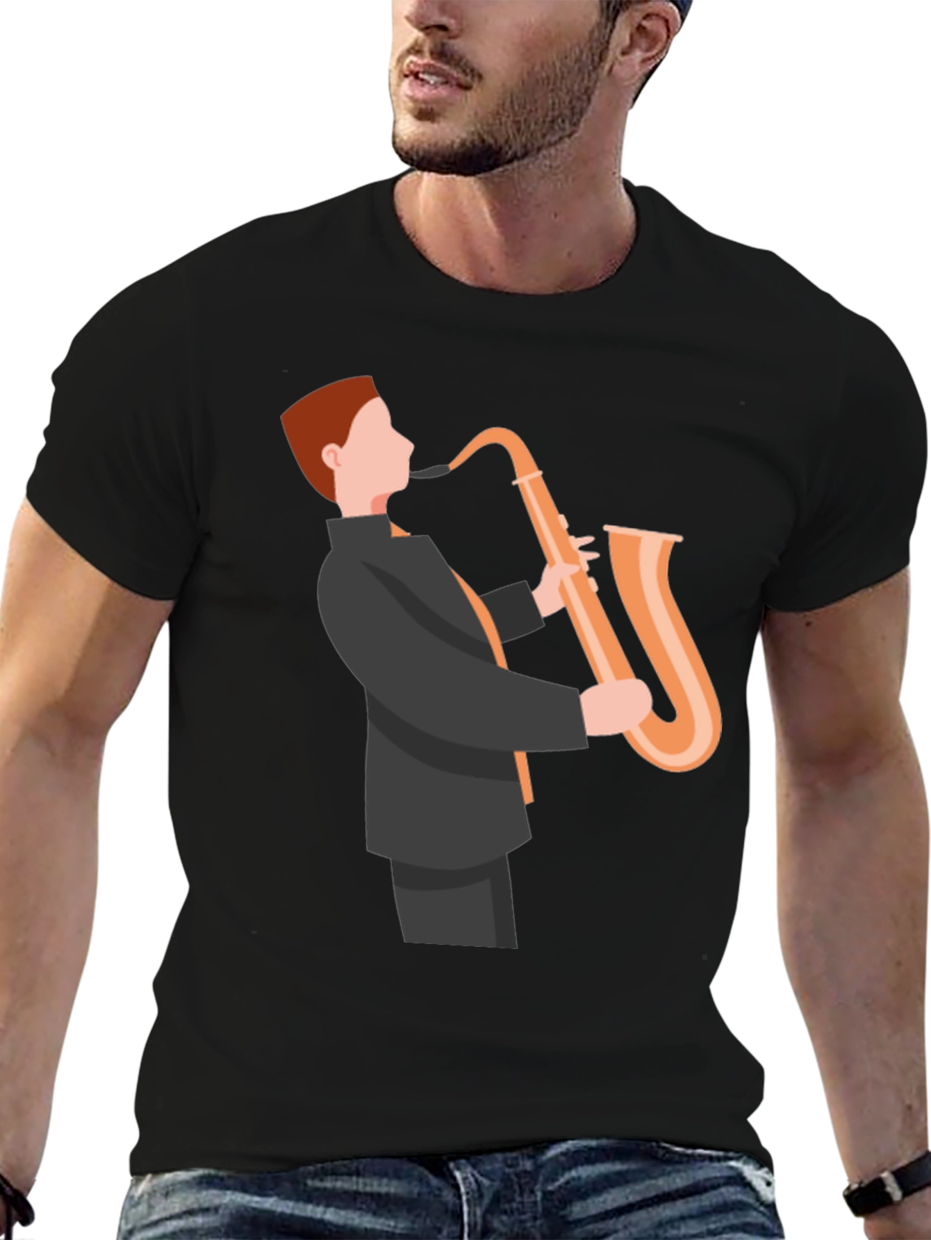 Saxophone Player Graphic T-Shirt