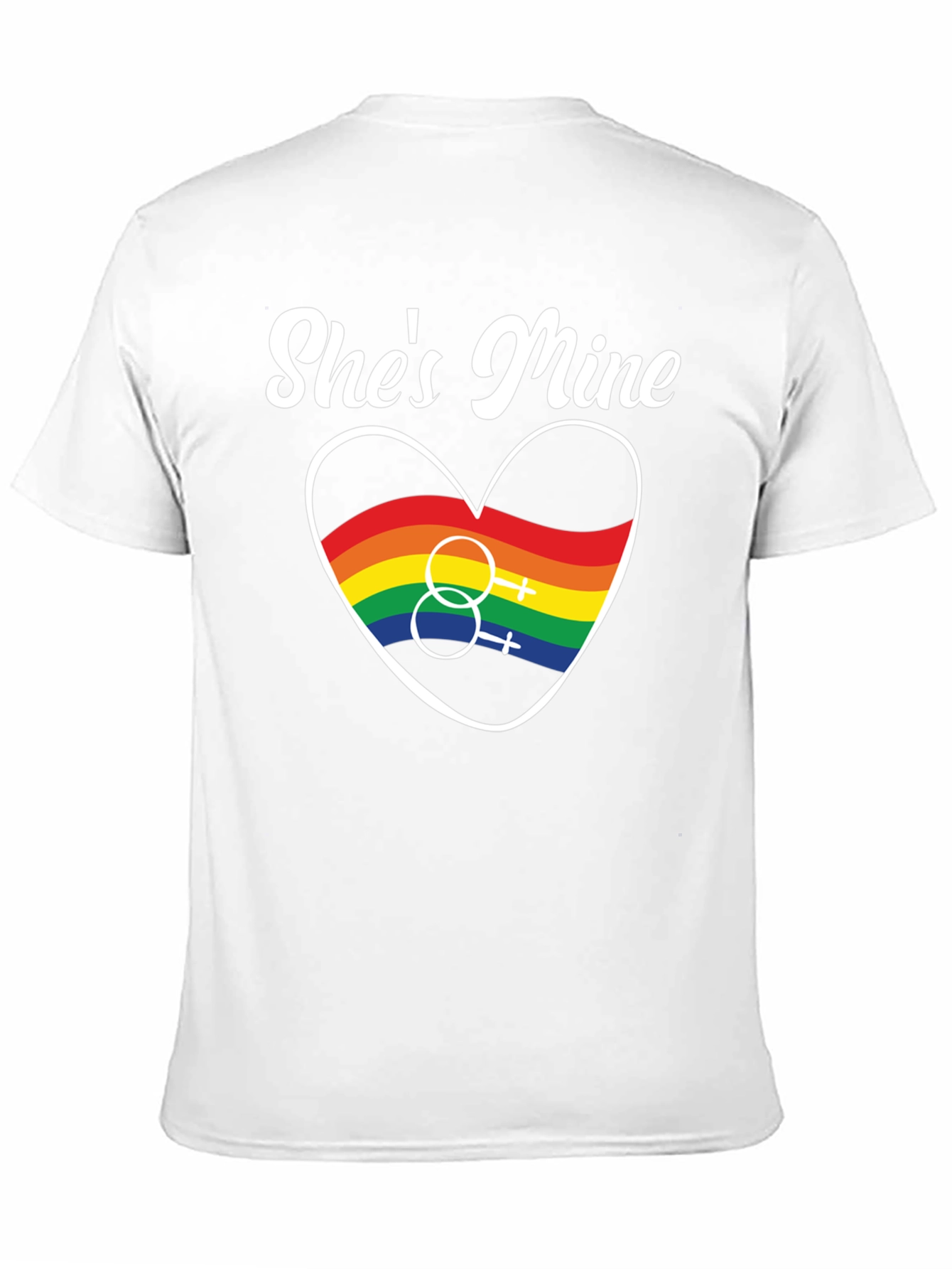 Shes Mine LGBT Pride Rainbow Heart T-Shirt