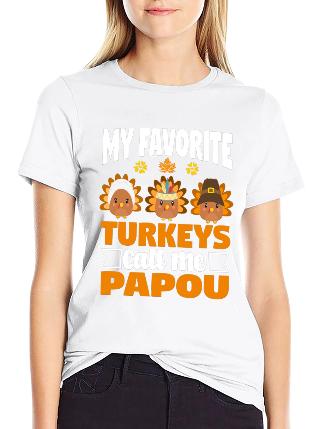 My Favorite Turkeys Call Me Papou T-Shirt