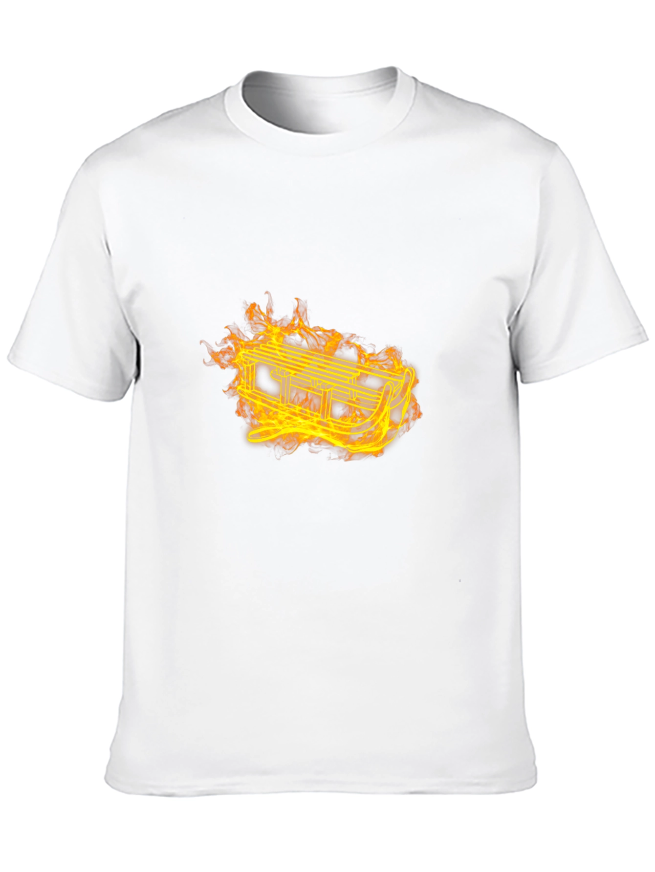 Flaming Sled Graphic T-Shirt