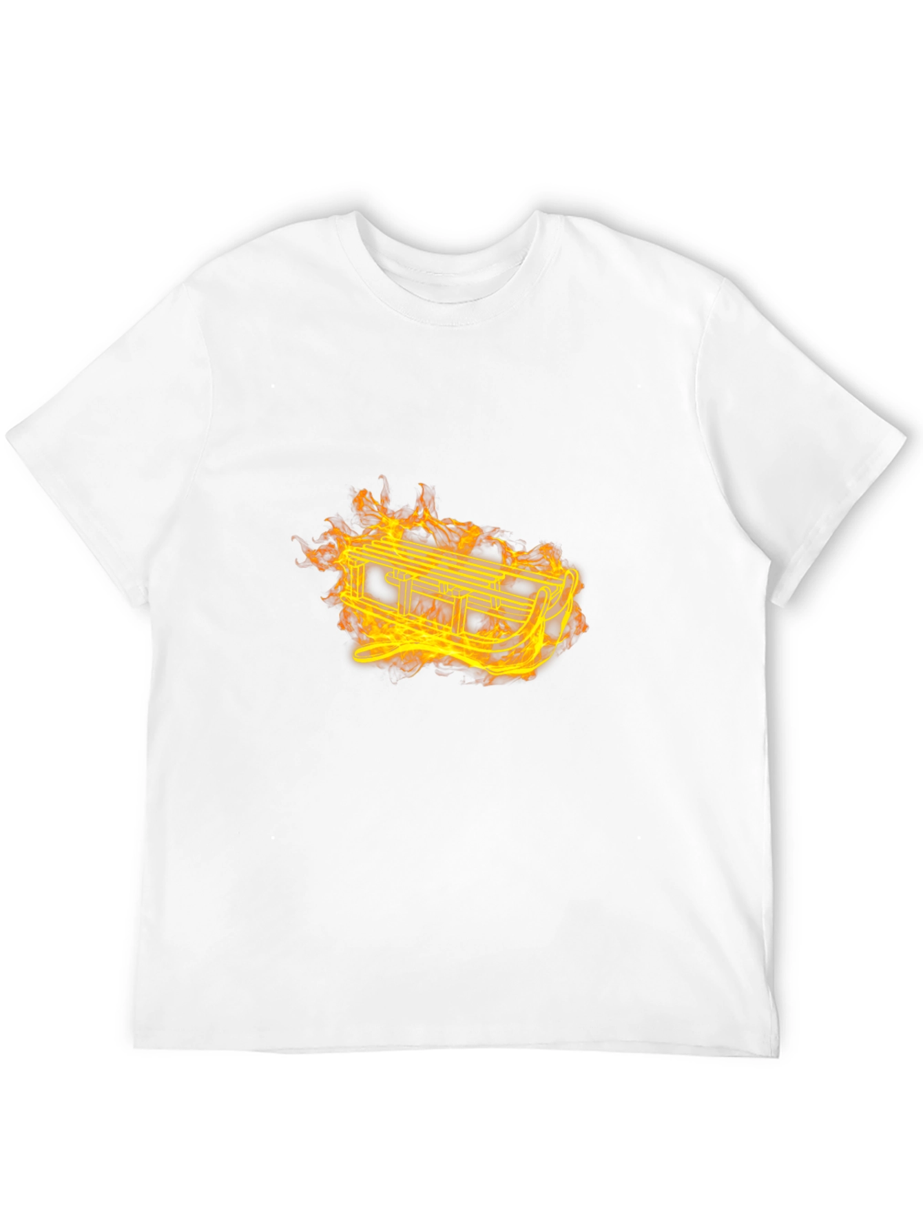 Flaming Sled Graphic T-Shirt