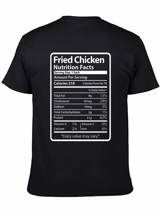 Fried Chicken Nutrition Facts T-Shirt Funny Foodie Tee