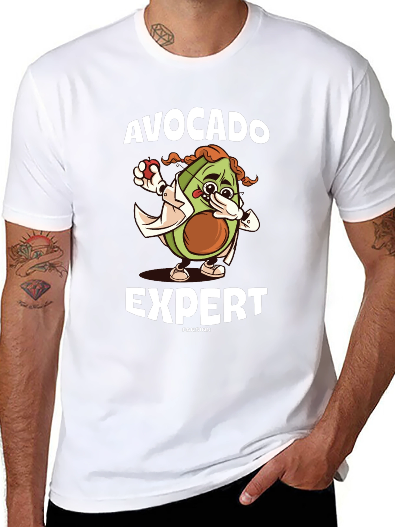 Avocado Expert Graphic T-Shirt - Unisex Cotton Tee