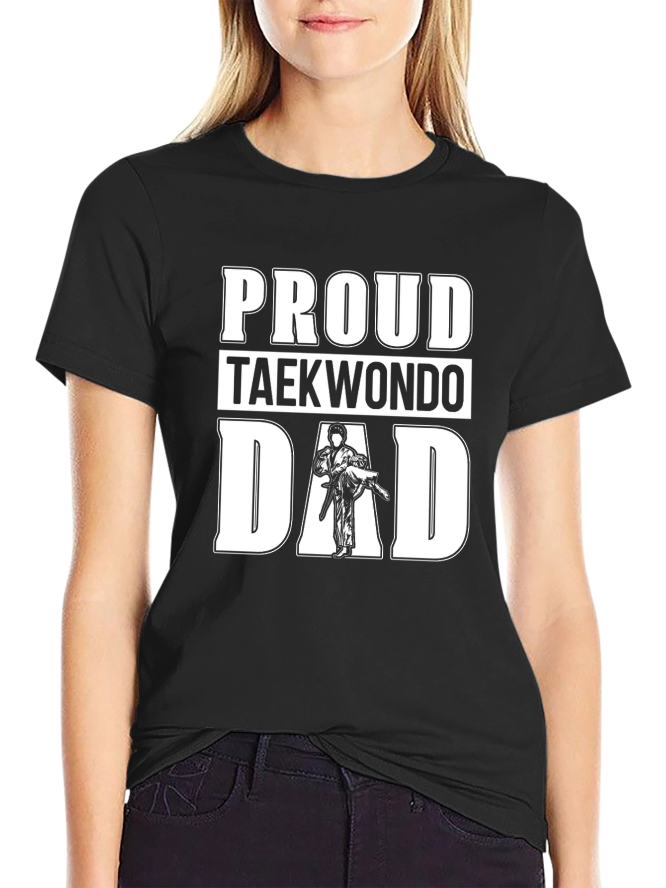 Proud Taekwondo Dad Graphic T-Shirt