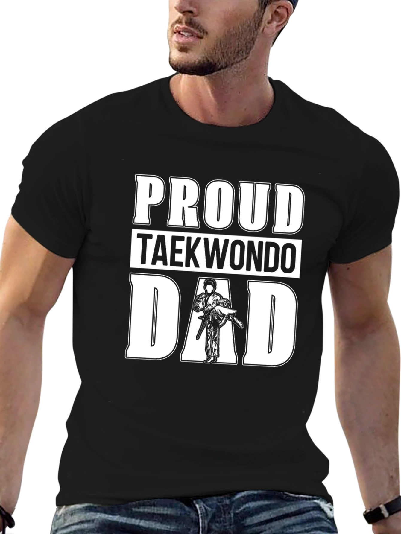 Proud Taekwondo Dad Graphic T-Shirt