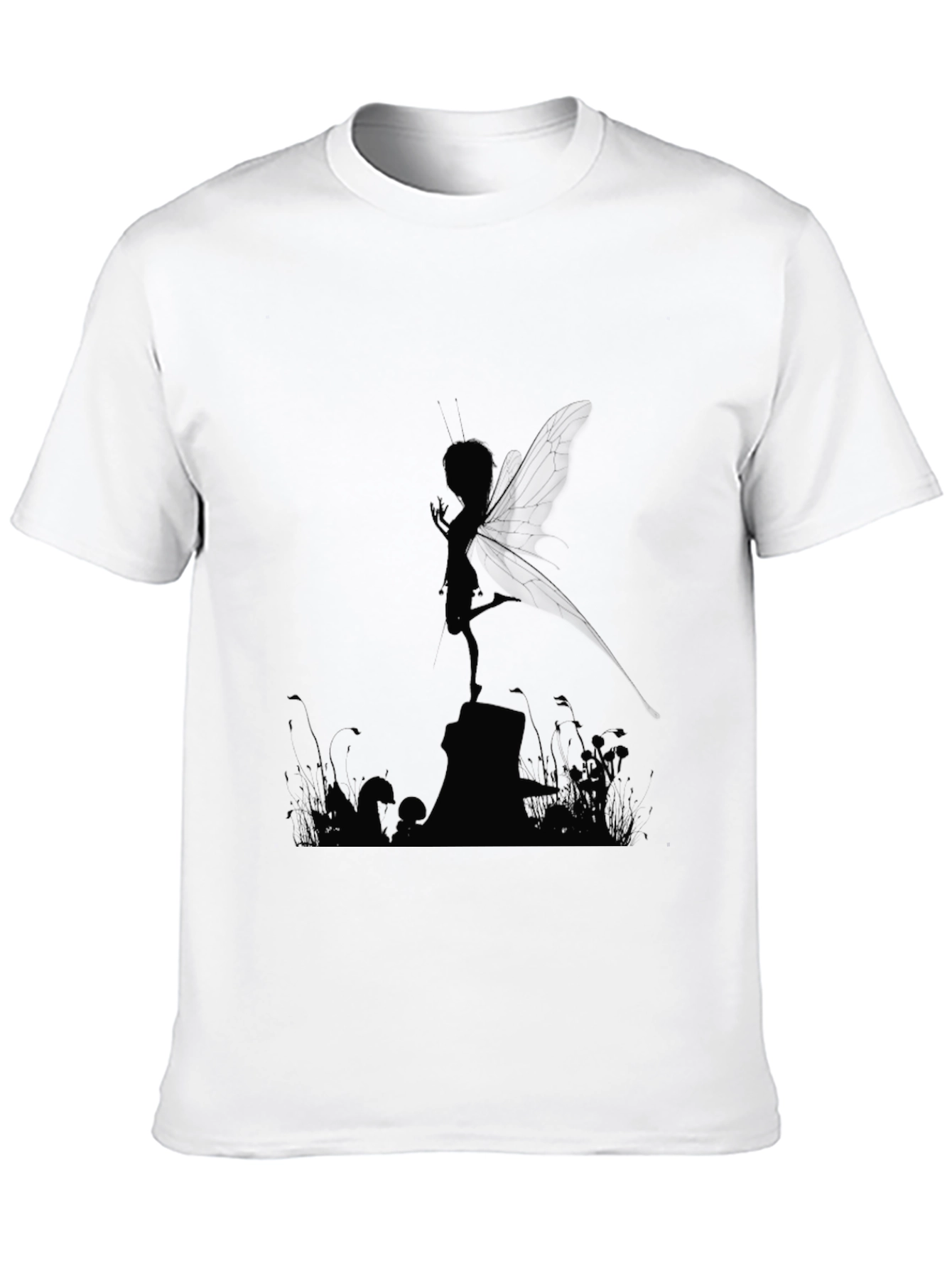 Mystic Fairy Silhouette Black T-Shirt